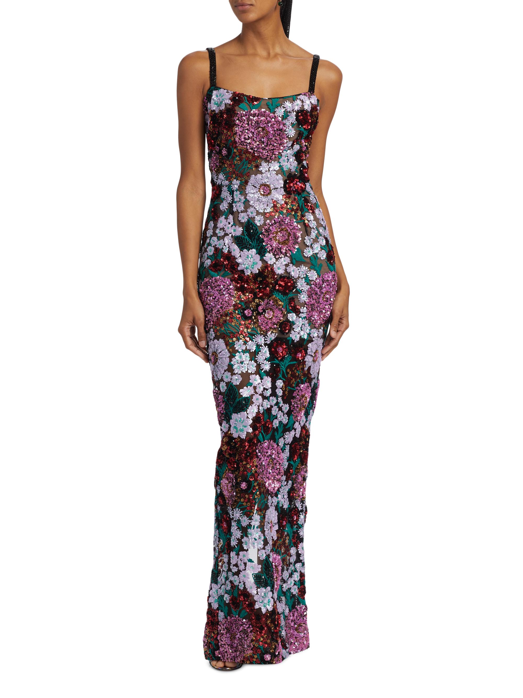 Bronx Banco Dahlia Floral Embellished Evening Gown | Saks Fifth Avenue