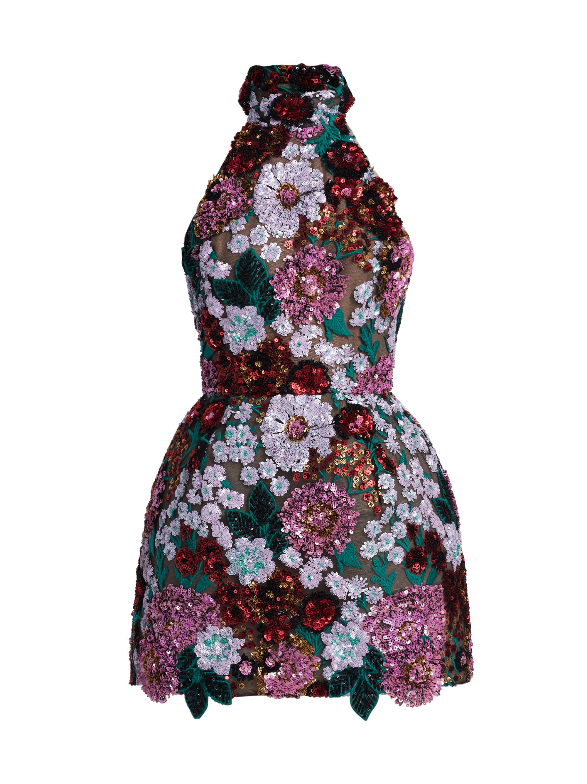 Bronx and Banco Women's Deirdre Halterneck Minidress - Pink Multi