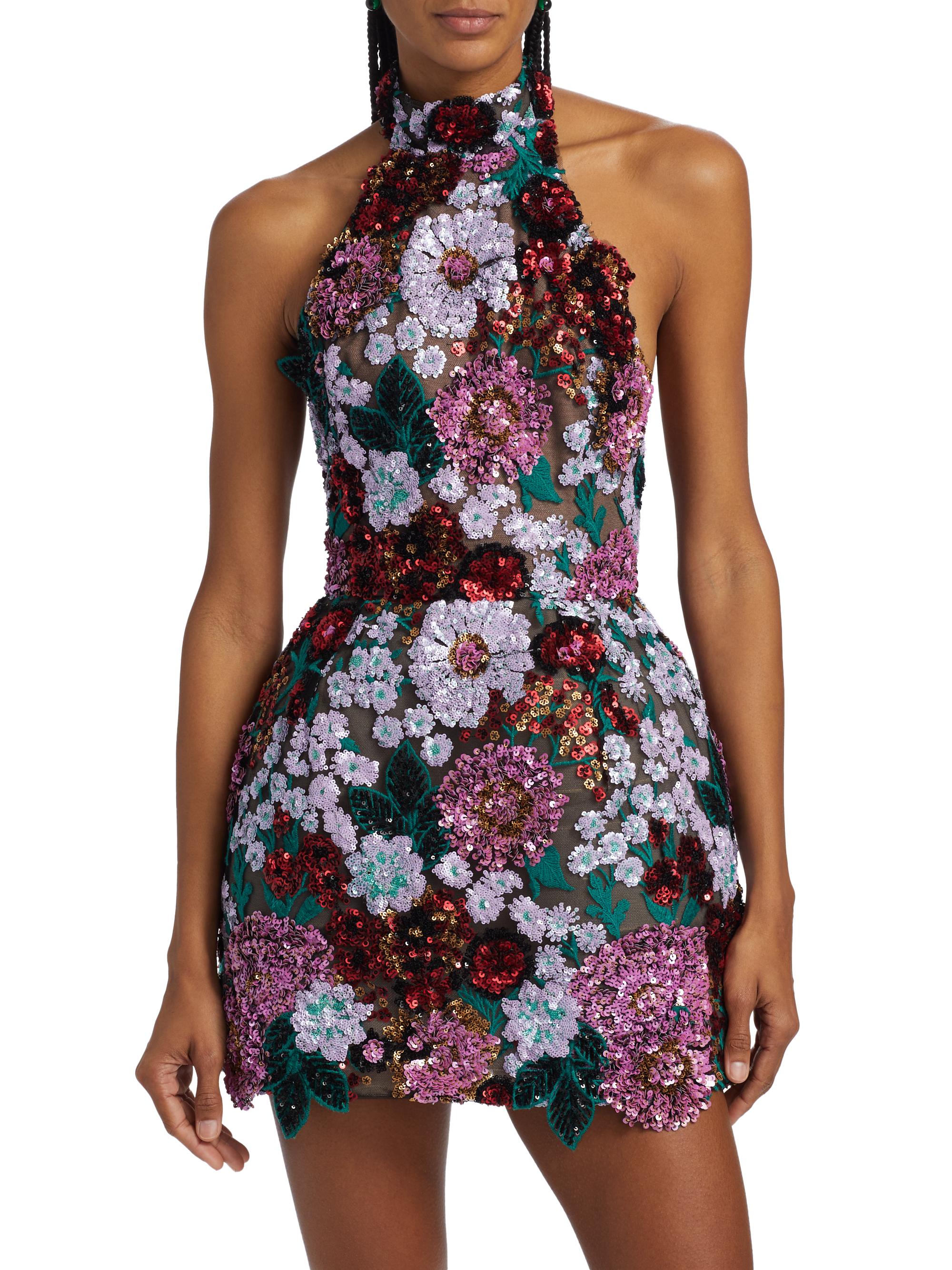slim fit dress slacks Samara Halterneck Mini Dress