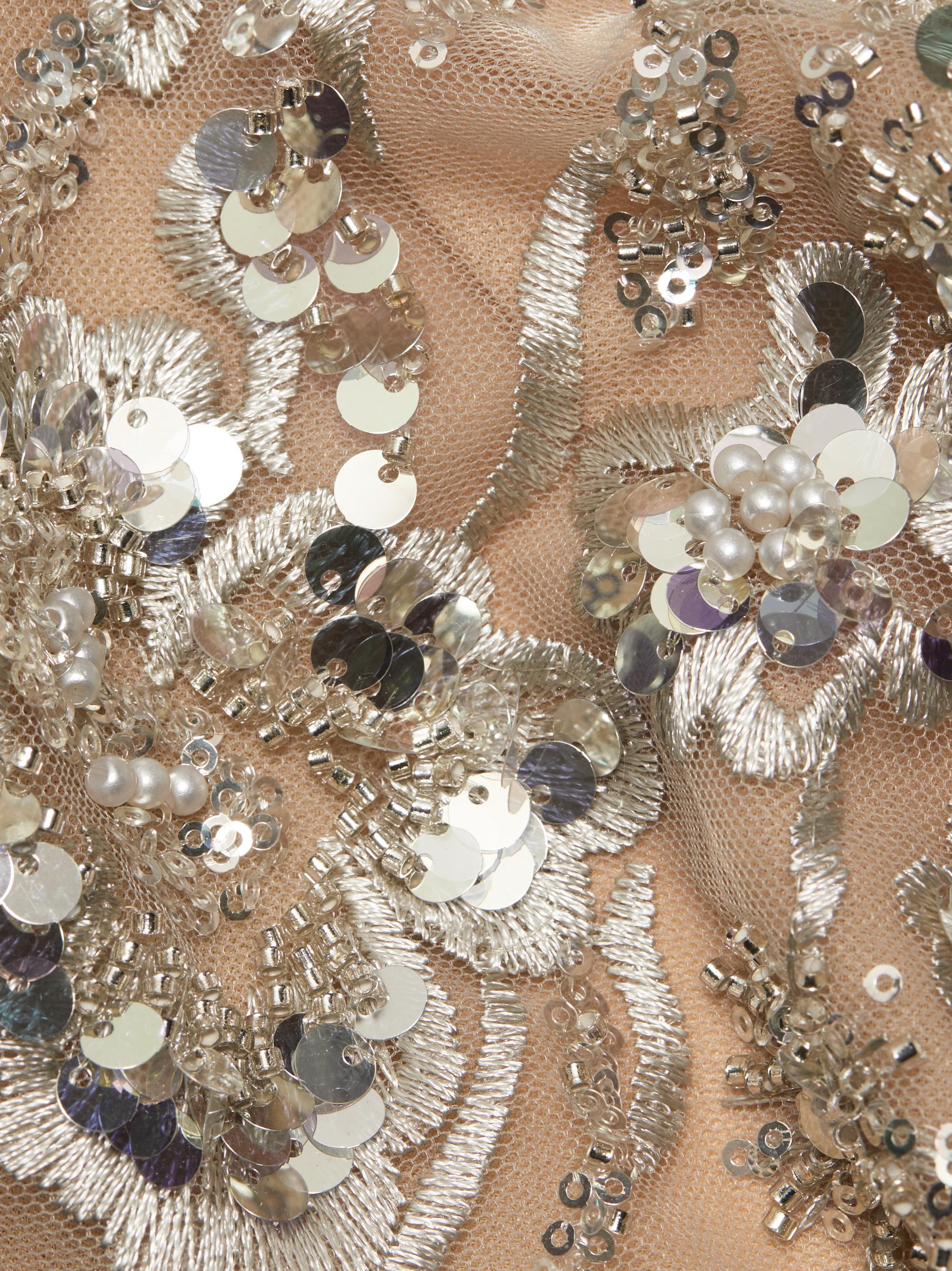 Bronx Banco Violet Floral Sequin Gown | Saks Fifth Avenue