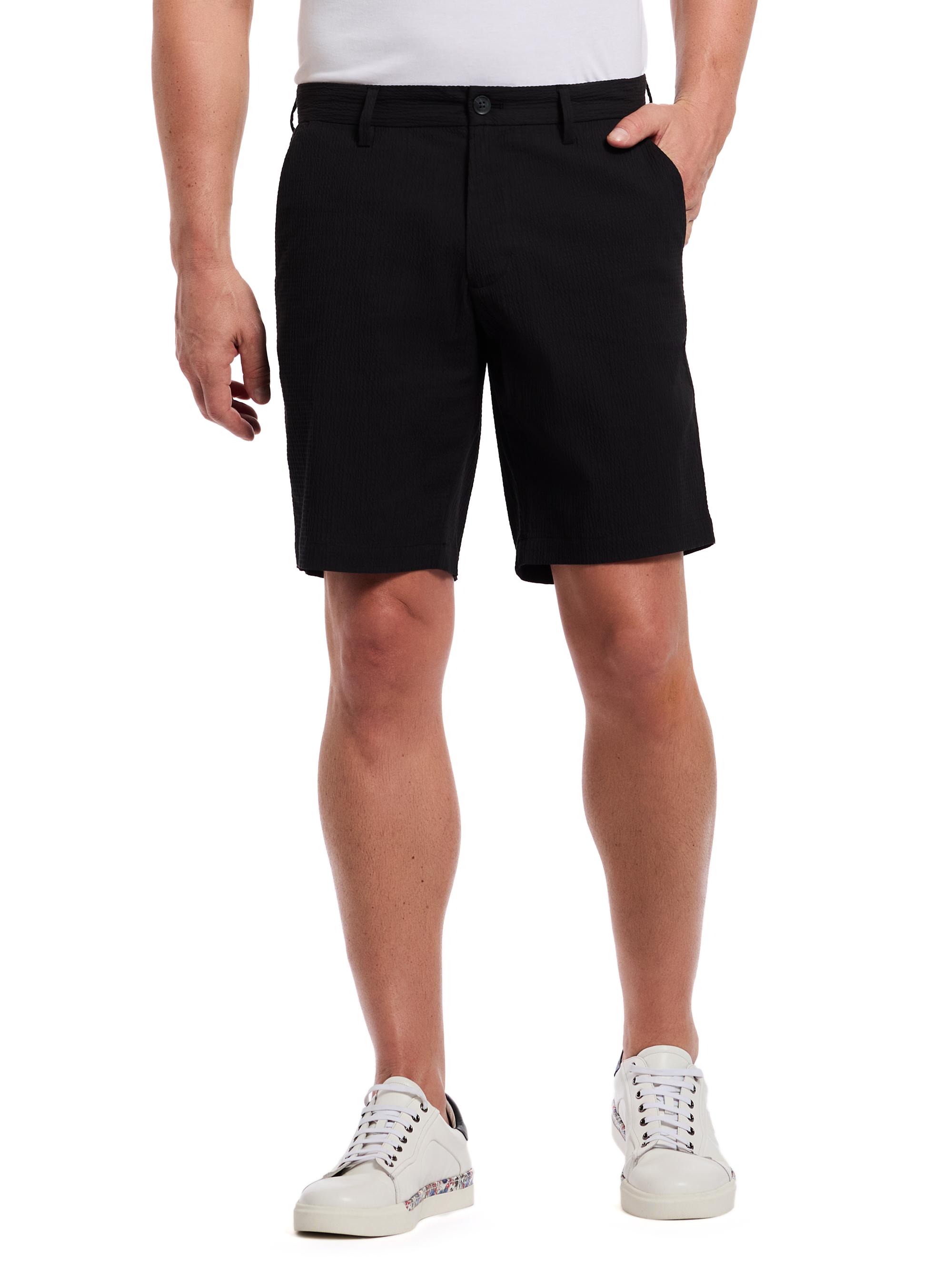 Robert Graham Men's Thresher Stretch Cotton Woven Shorts - Black