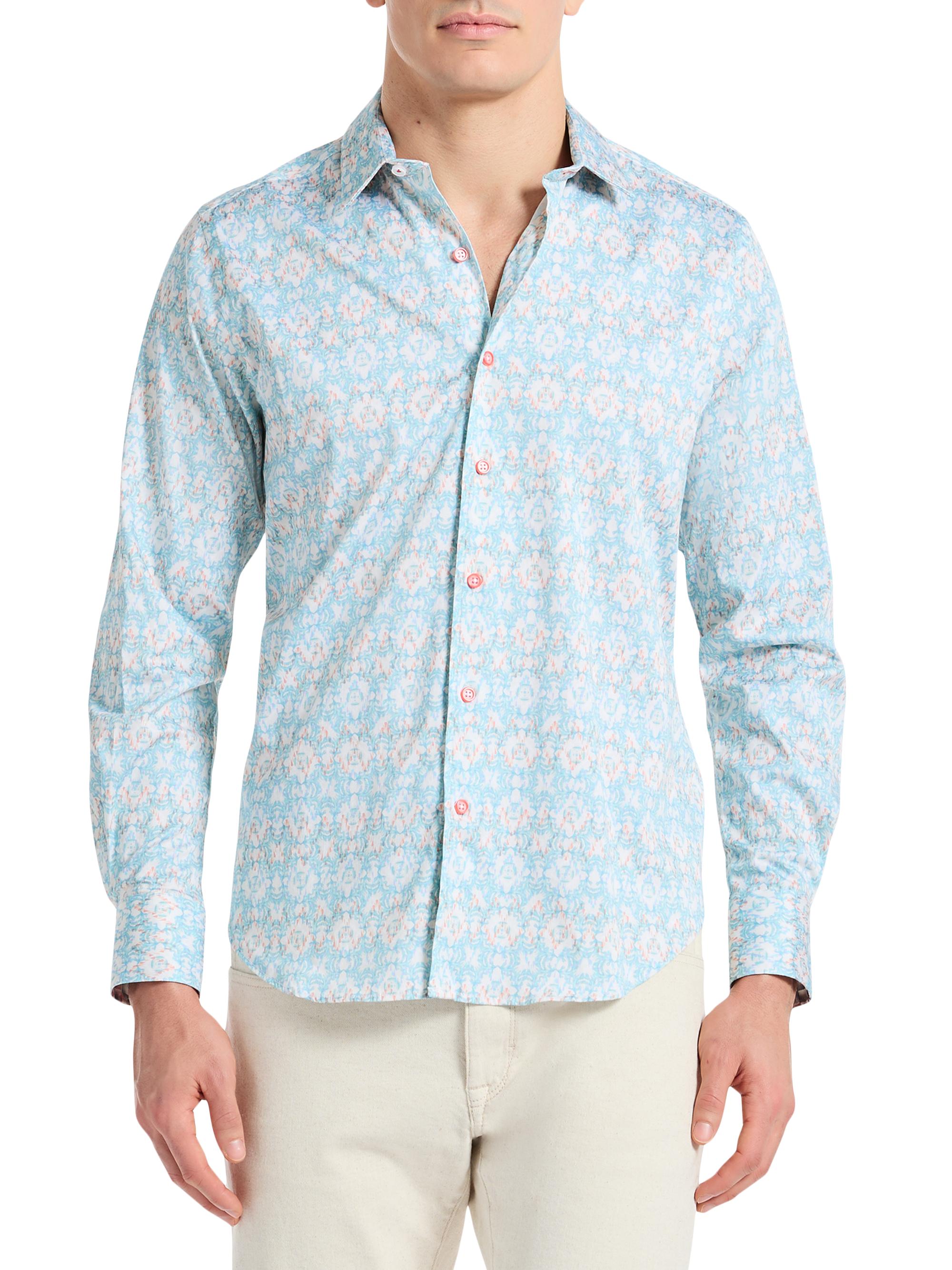 Robert Graham Men's Mariage Abstract Cotton-Blend Shirt