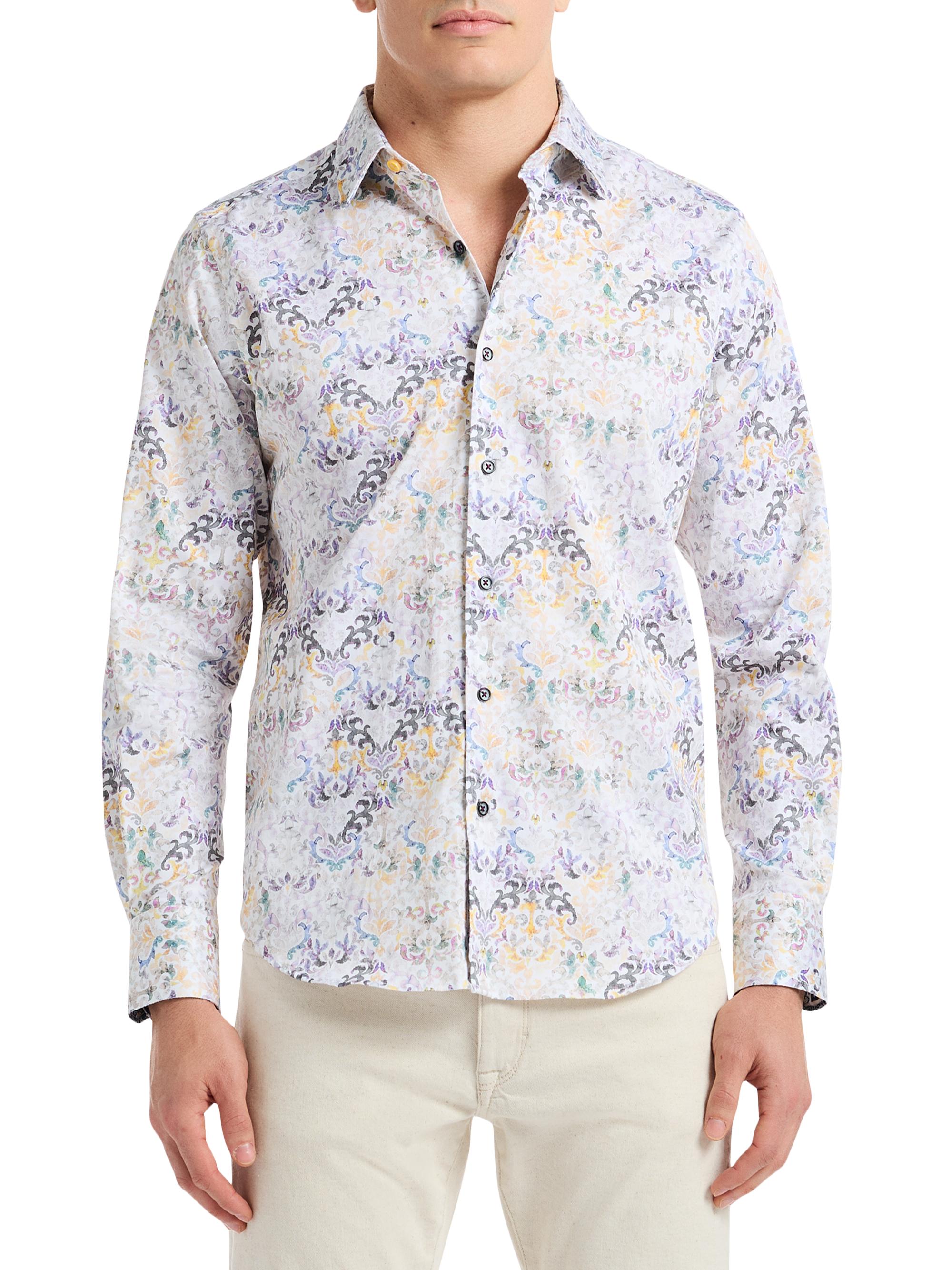 Robert Graham Men's Croatia Printed Stretch-Cotton Button-Front Shirt