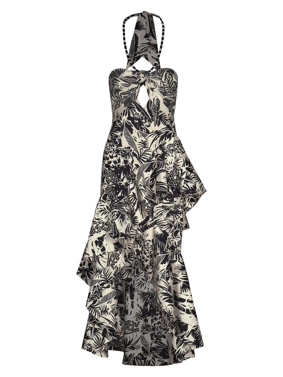 Johanna Ortiz The Comeback Floral Cut-Out Maxi Dress | Saks Fifth