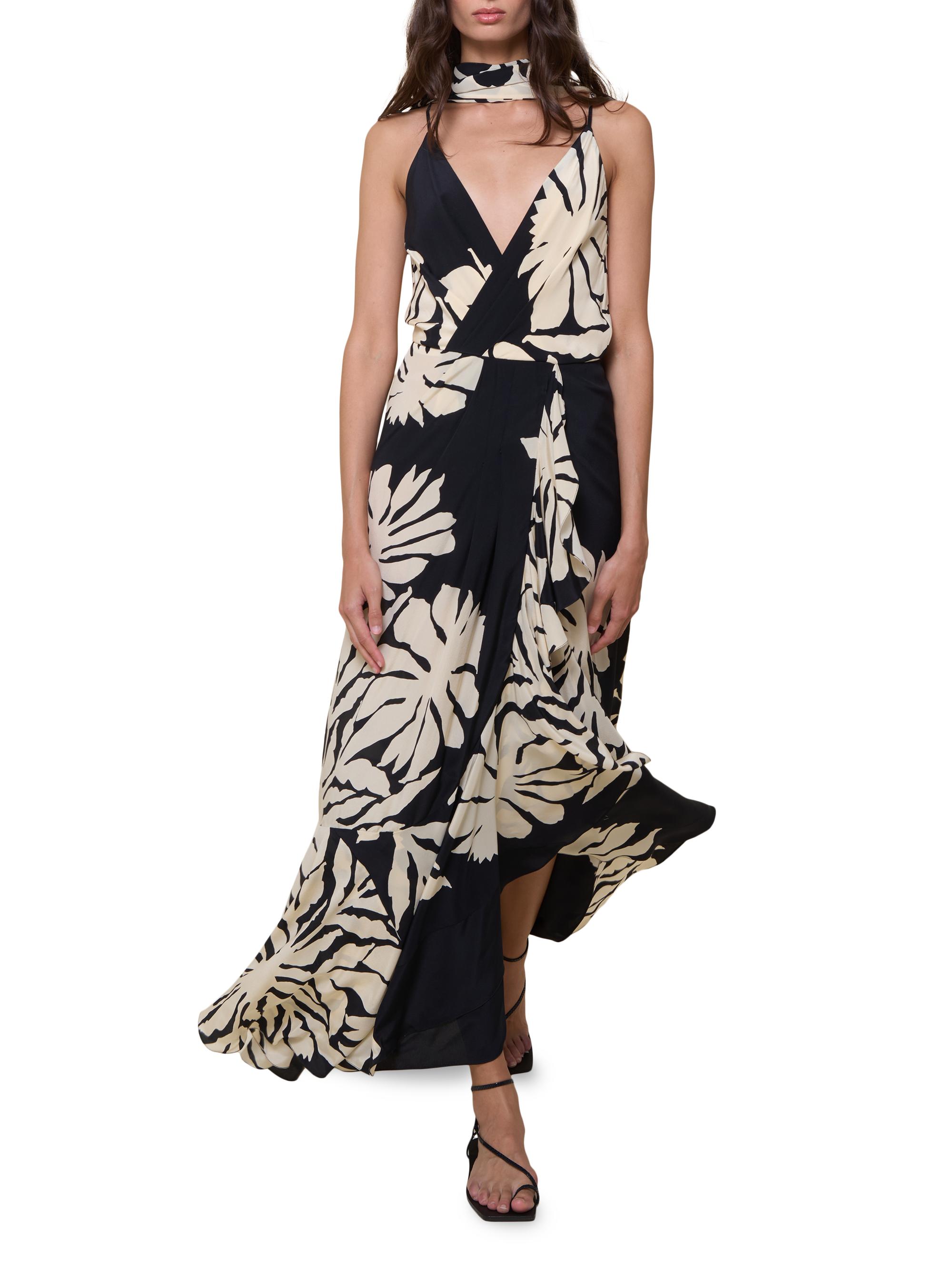 Johanna Ortiz Santa Cruz Two-Piece Tropical Silk Maxi Dress