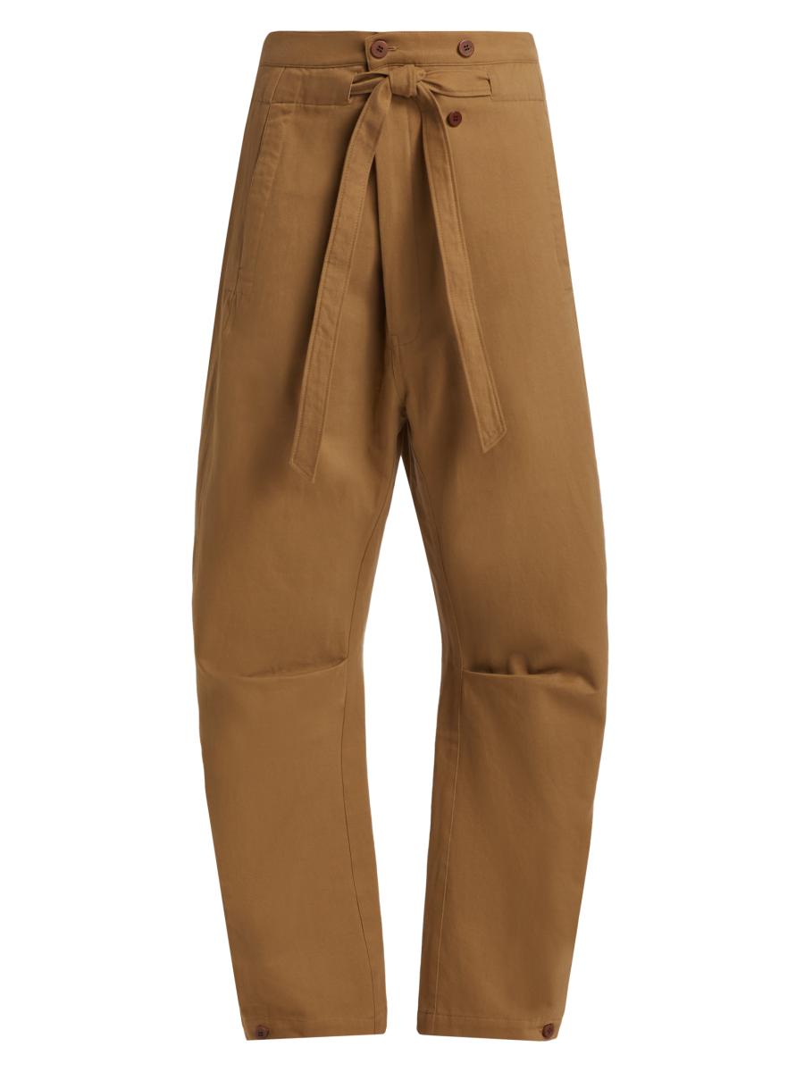 Jamie Haller Women's Everything Tie-waist Barrel-leg Pants In Brown