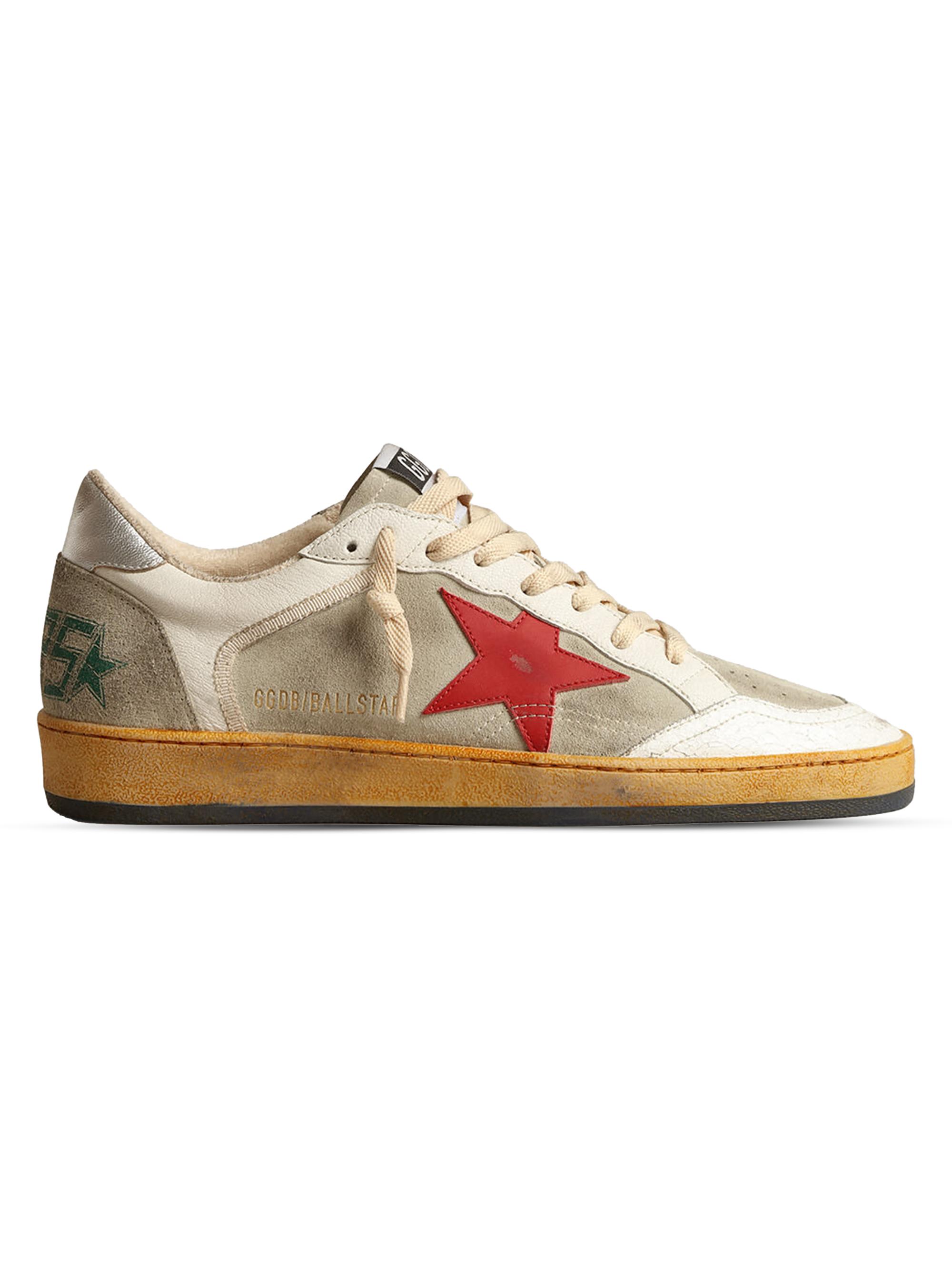Golden Goose Men's Ball Star Low-Top Sneakers - Ice White