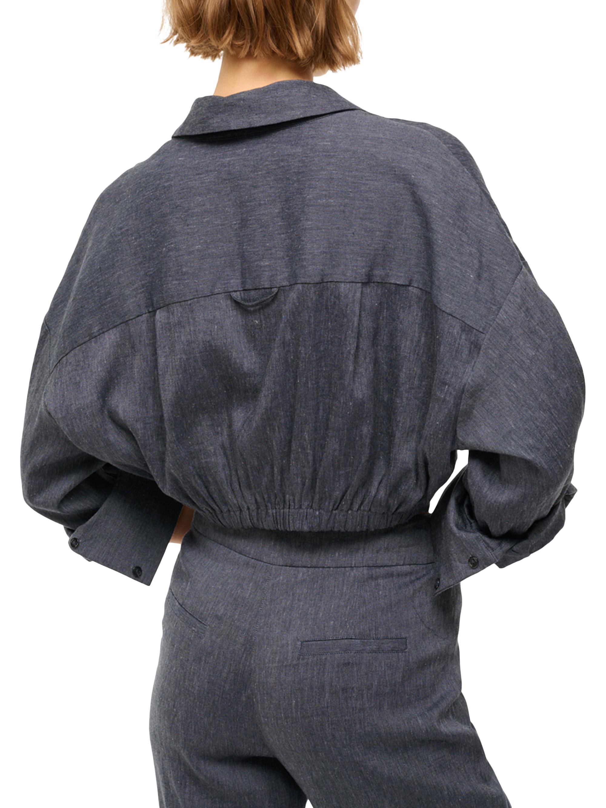 トップス sutaa Staud Lisa Linen-Blend Crop Top | Saks Fifth Avenue