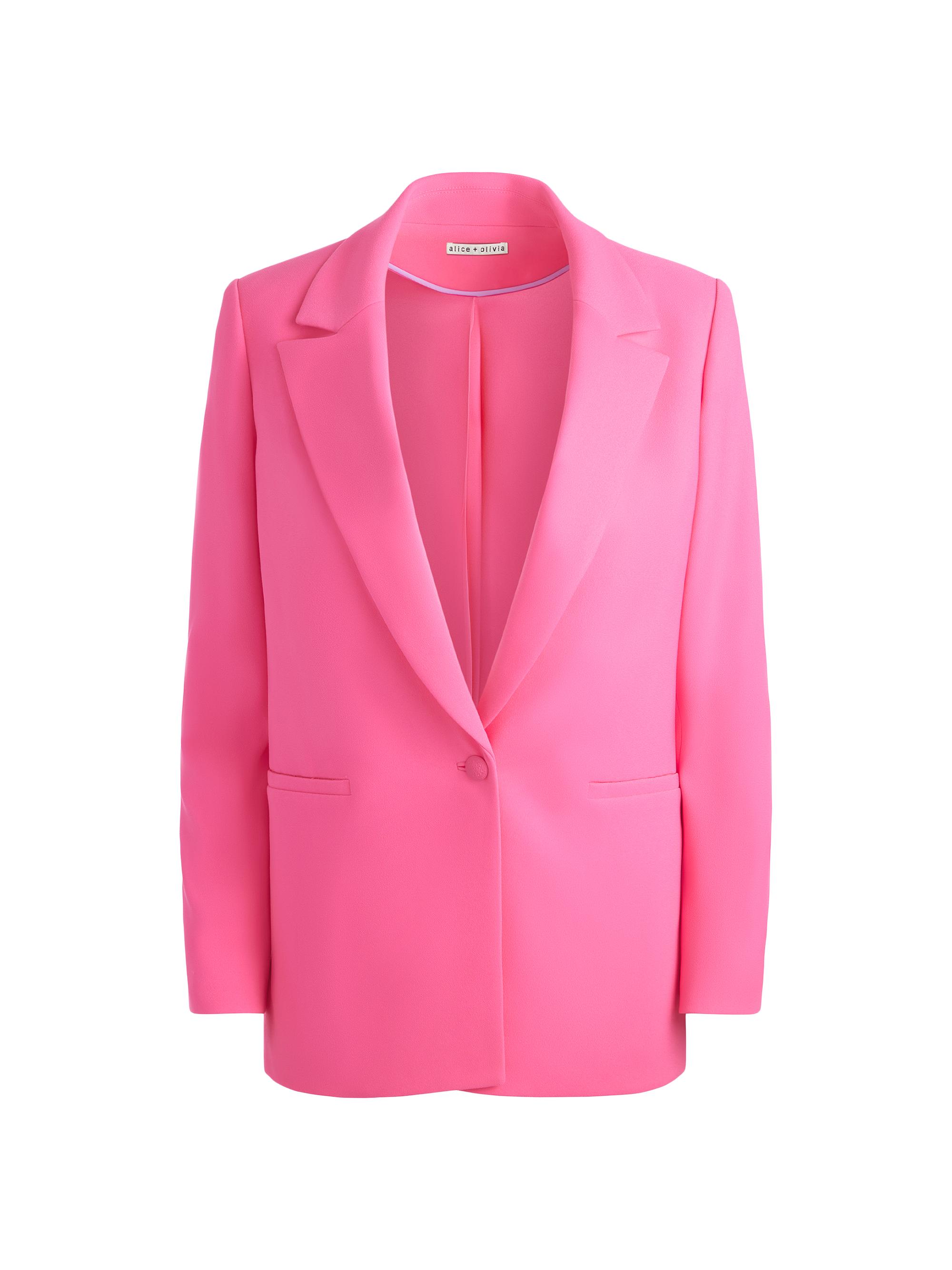 Alice + Olivia Denny One-Button Oversized Blazer | Saks Fifth Avenue
