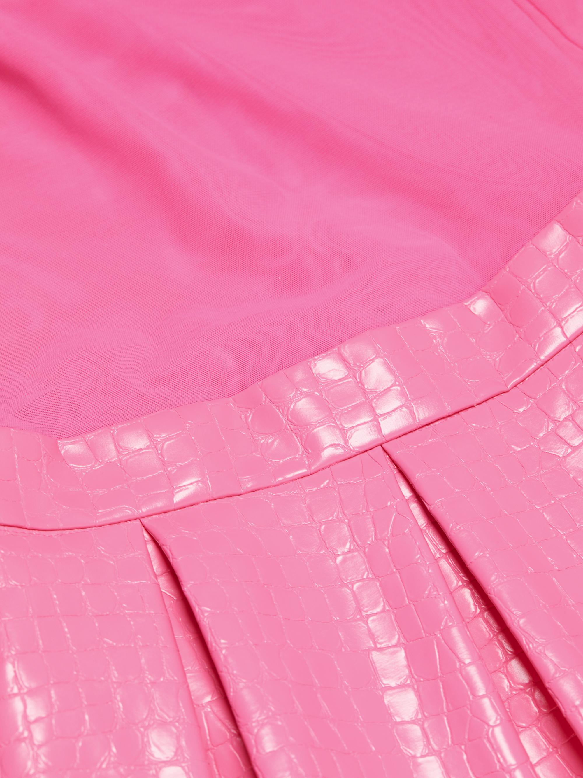 Alice + Olivia Chara Croc-Embossed Party Dress | Saks Fifth Avenue