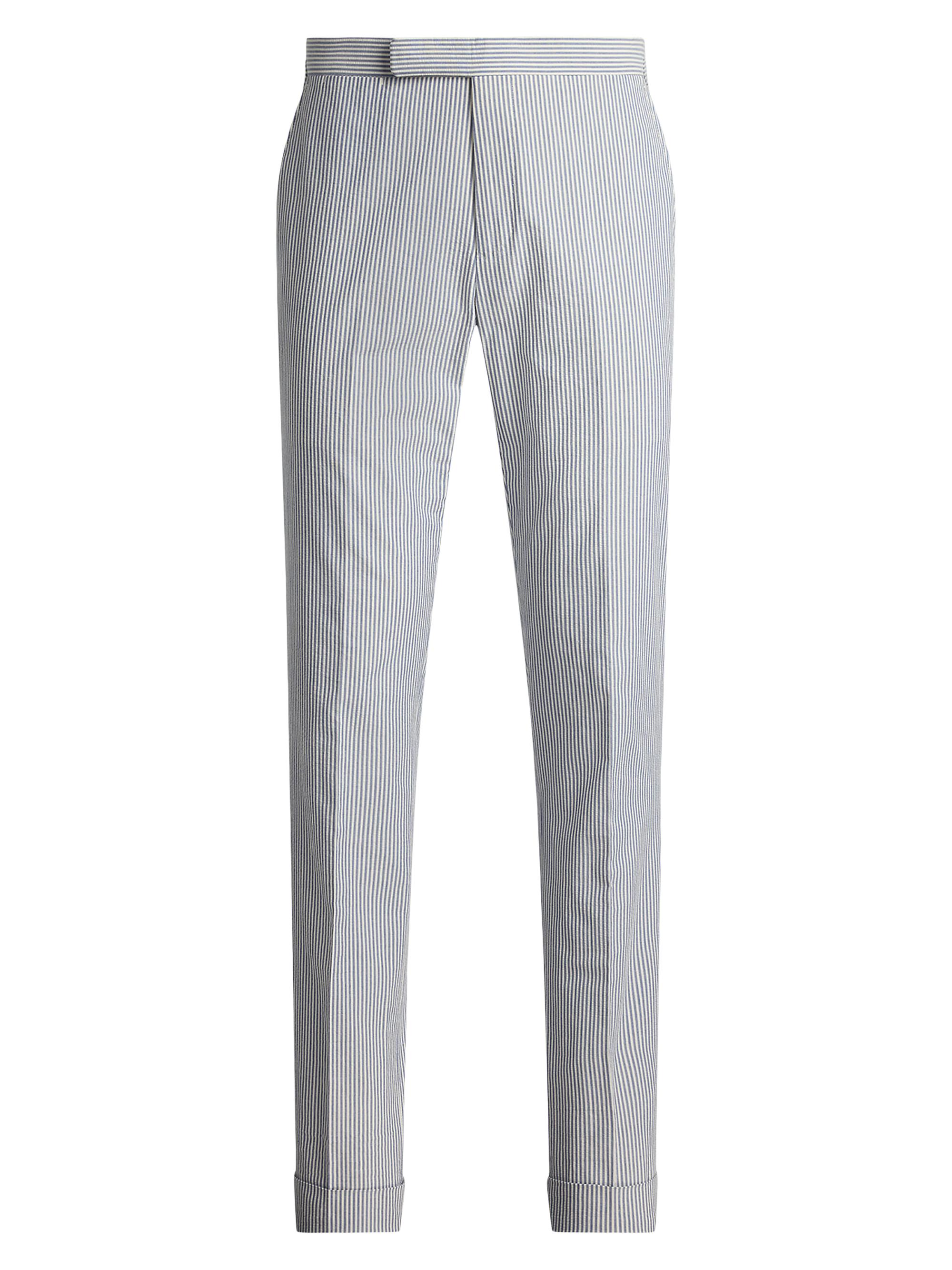 Polo Ralph Lauren Men's Seersucker Suit Trousers - Vintage Blue Vintage Cream