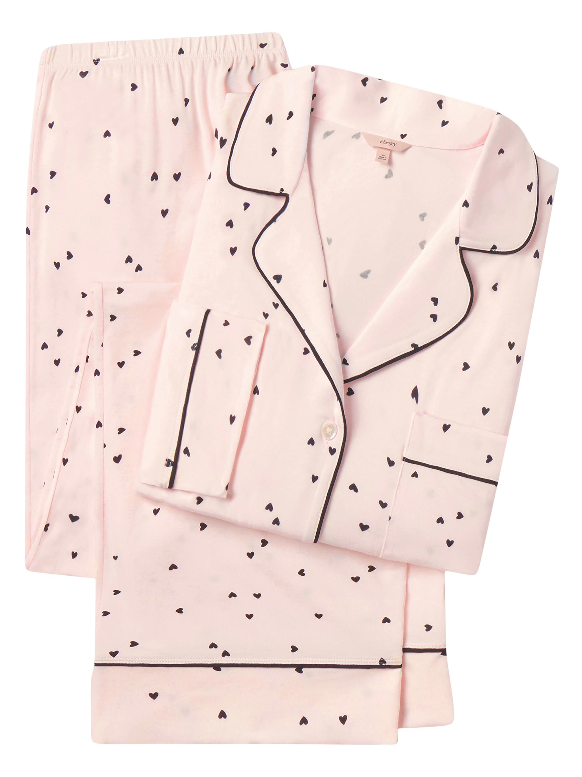 Eberjey Women's Gisele Heart Long Pajama Set - Little Heart Sorbet