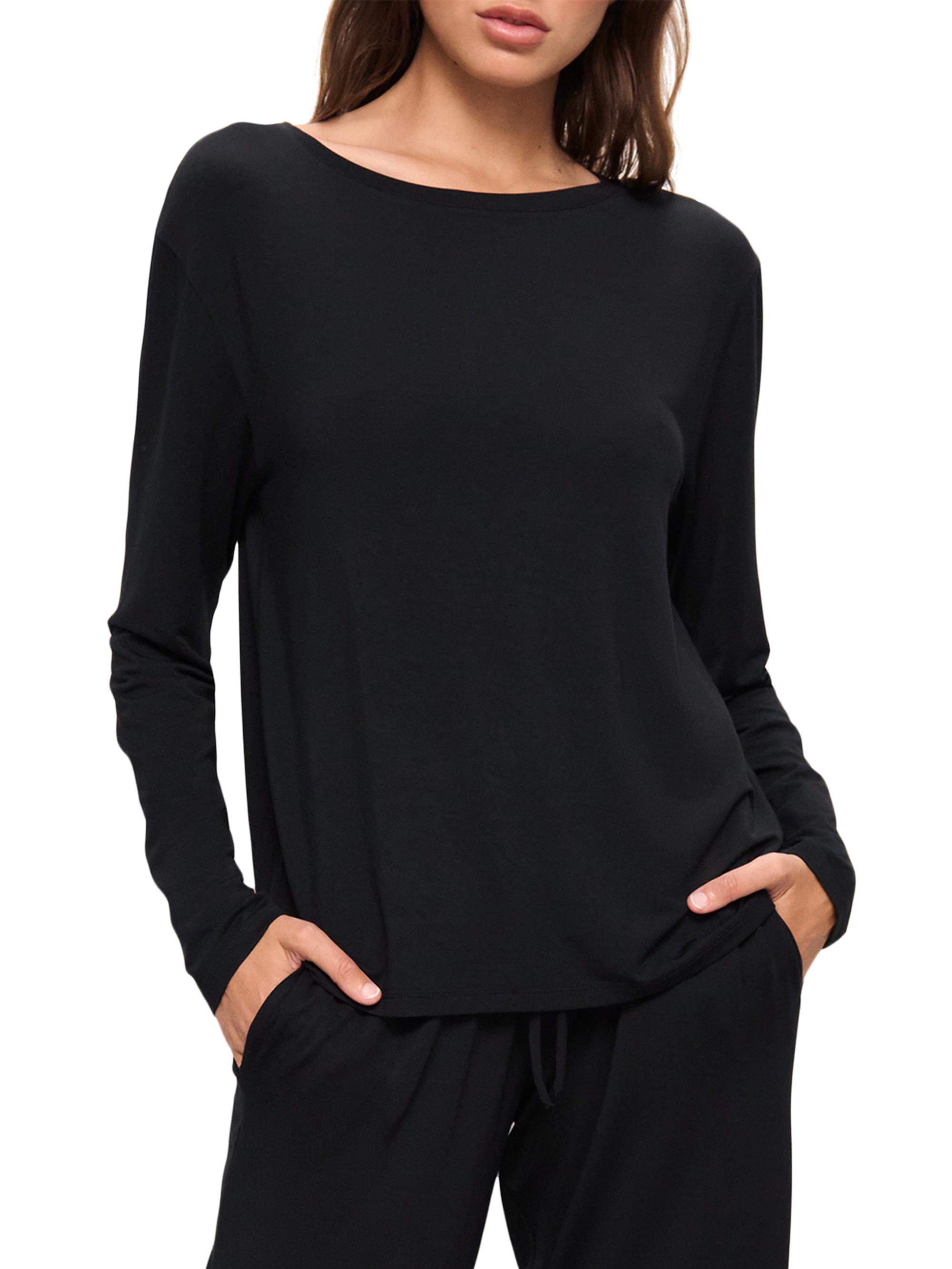 Eberjey Women's Gisele Boatneck Lounge Top - Black