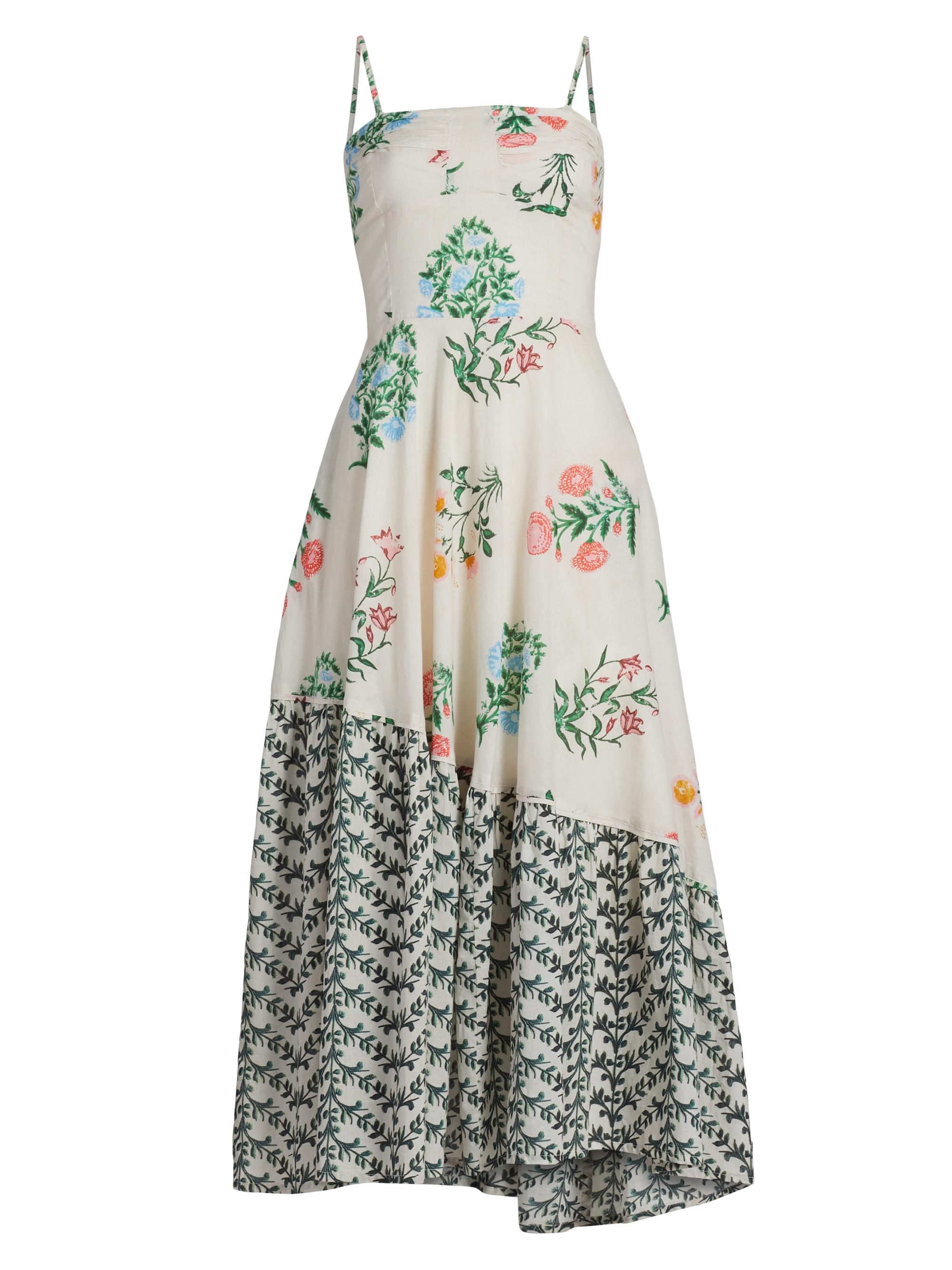 Maria Cher Women's Almirante Valery Floral Midi-Dress - Ecru