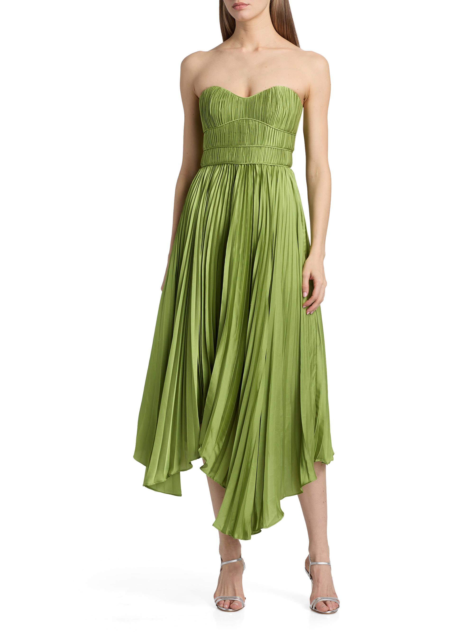Amur Juliett Pliss Midi-Dress | Saks Fifth Avenue