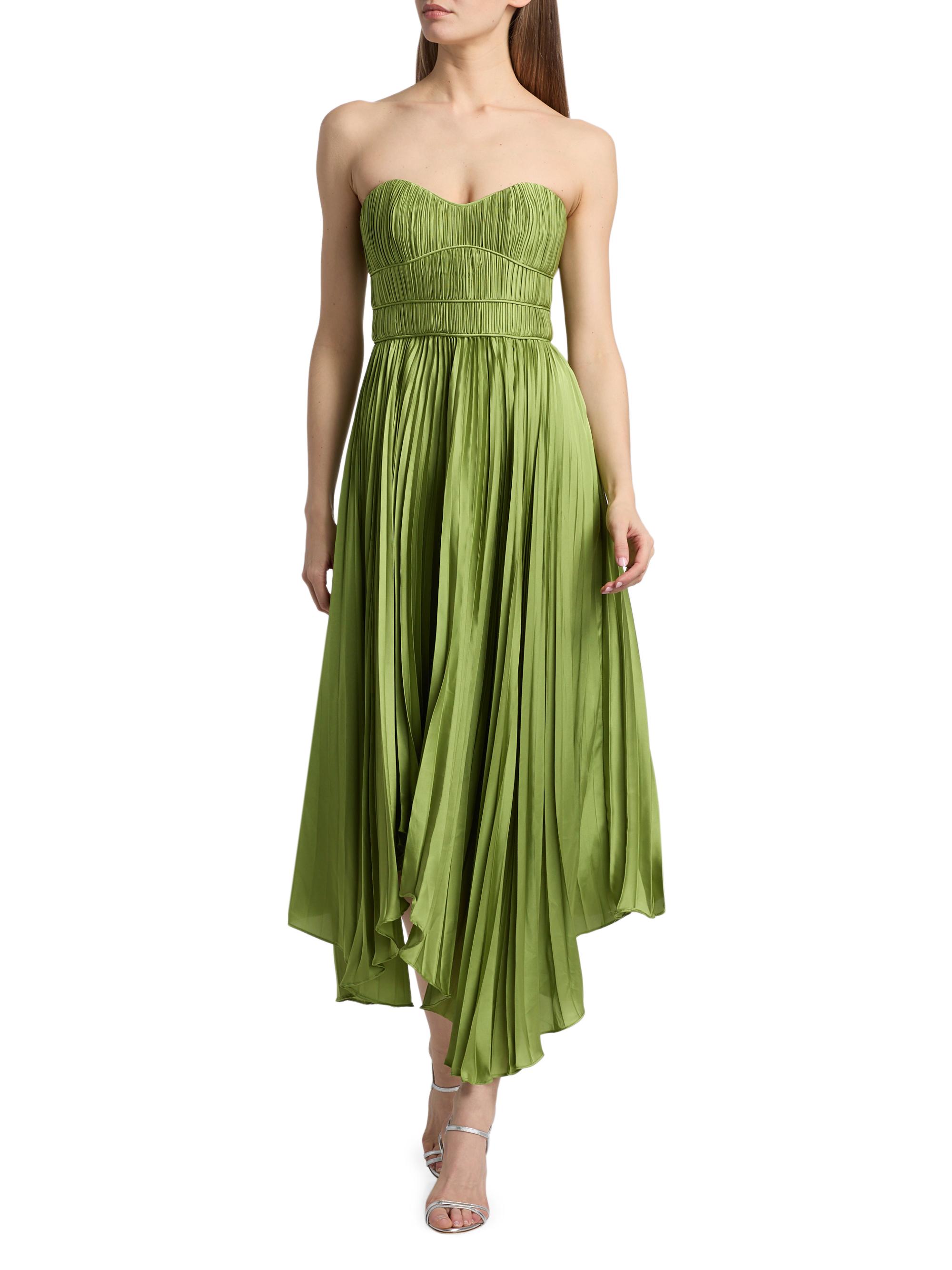 Amur Juliett Pliss Midi-Dress | Saks Fifth Avenue