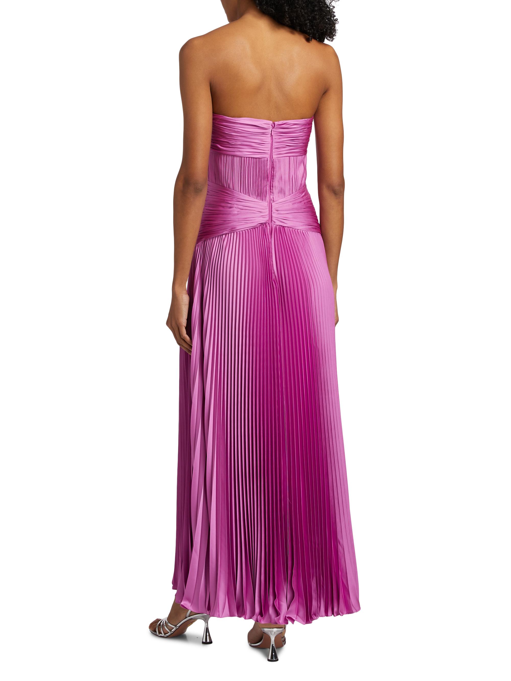amur juliett strapless sweetheart pleated midi dress Juliett Pleated Midi Dress