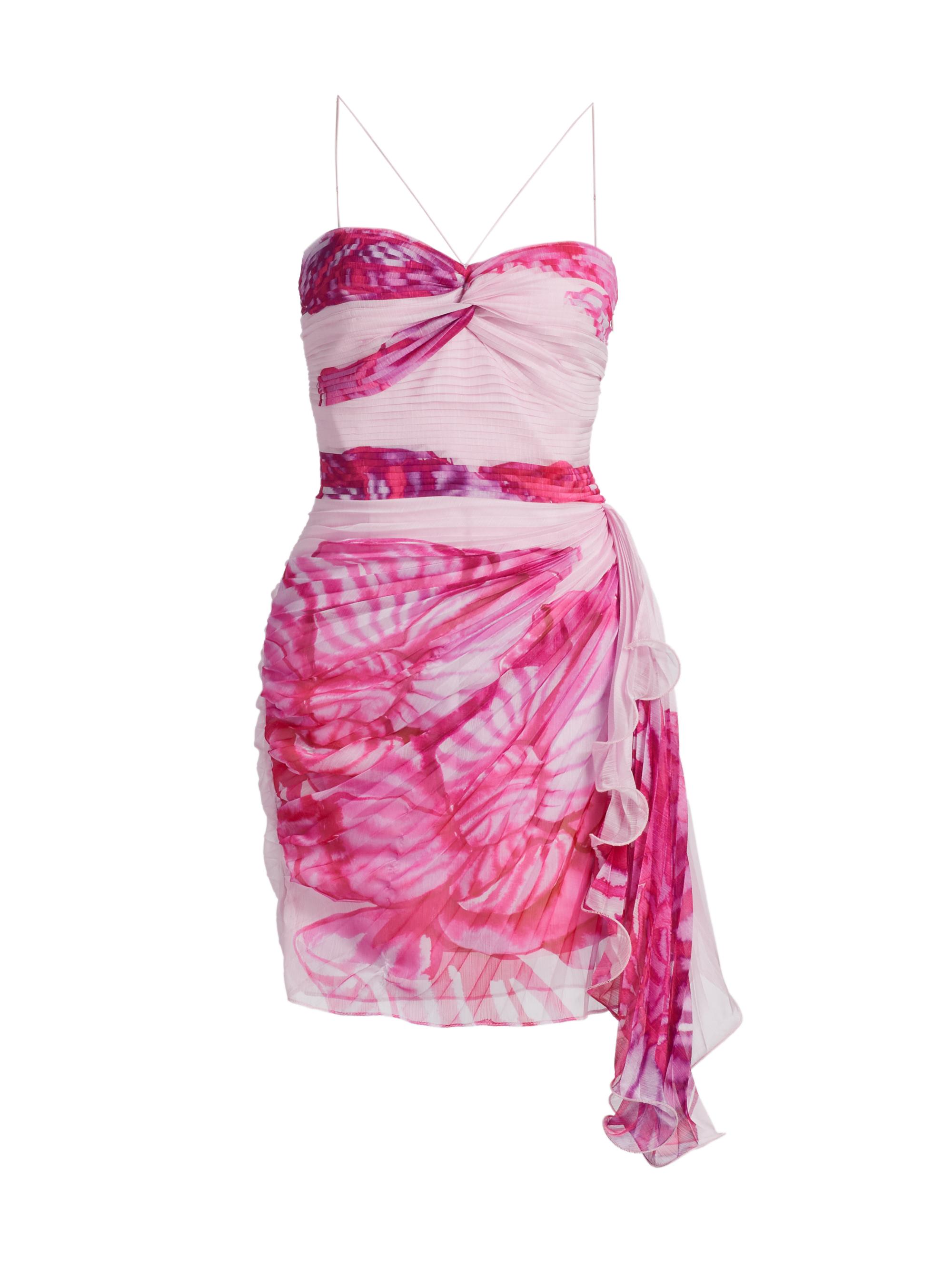 Amur Women's Bentley Printed Chiffon Minidress - Sand Verbana