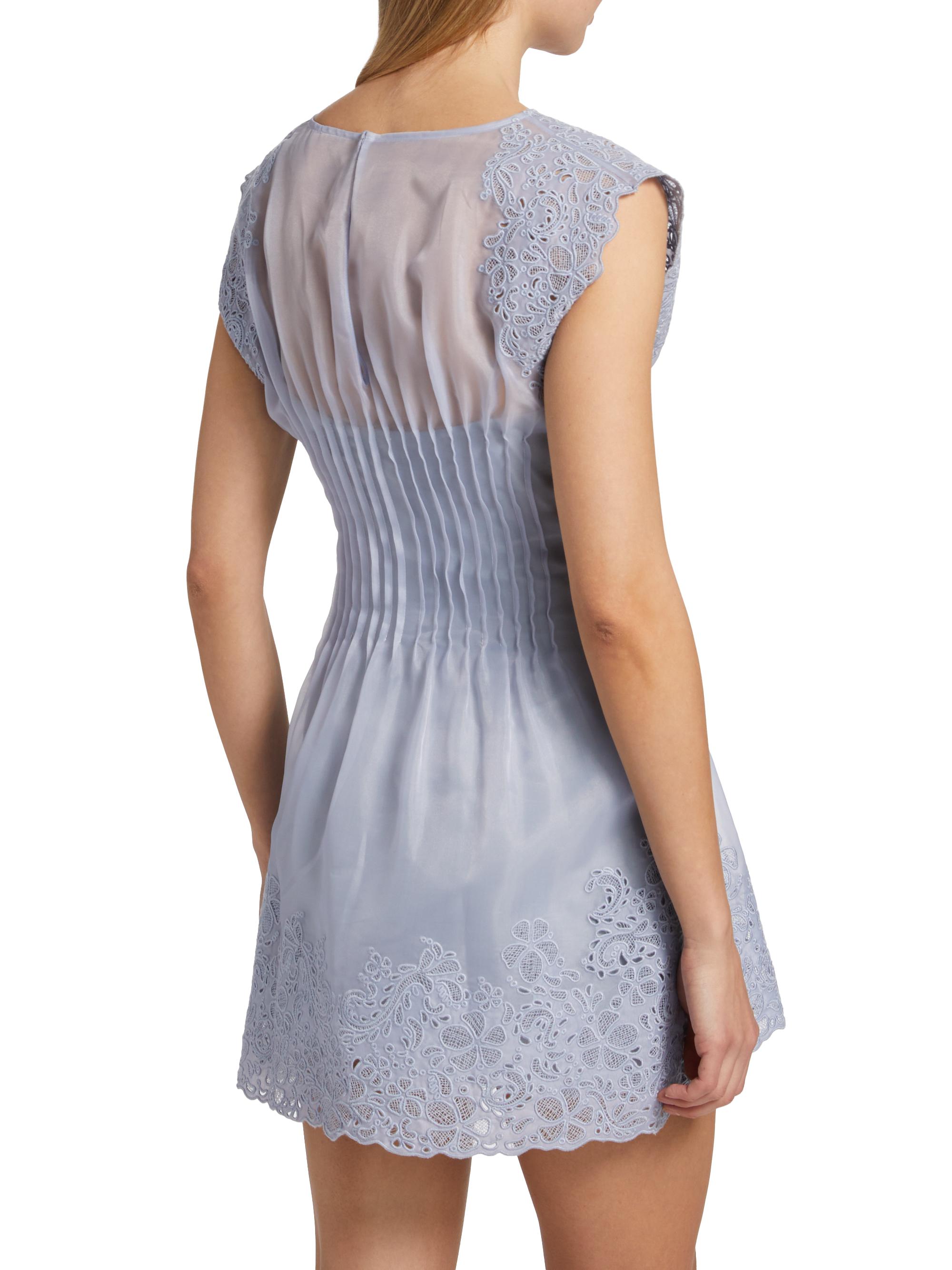 Amur Georgina Organza Lace Minidress | Saks Fifth Avenue