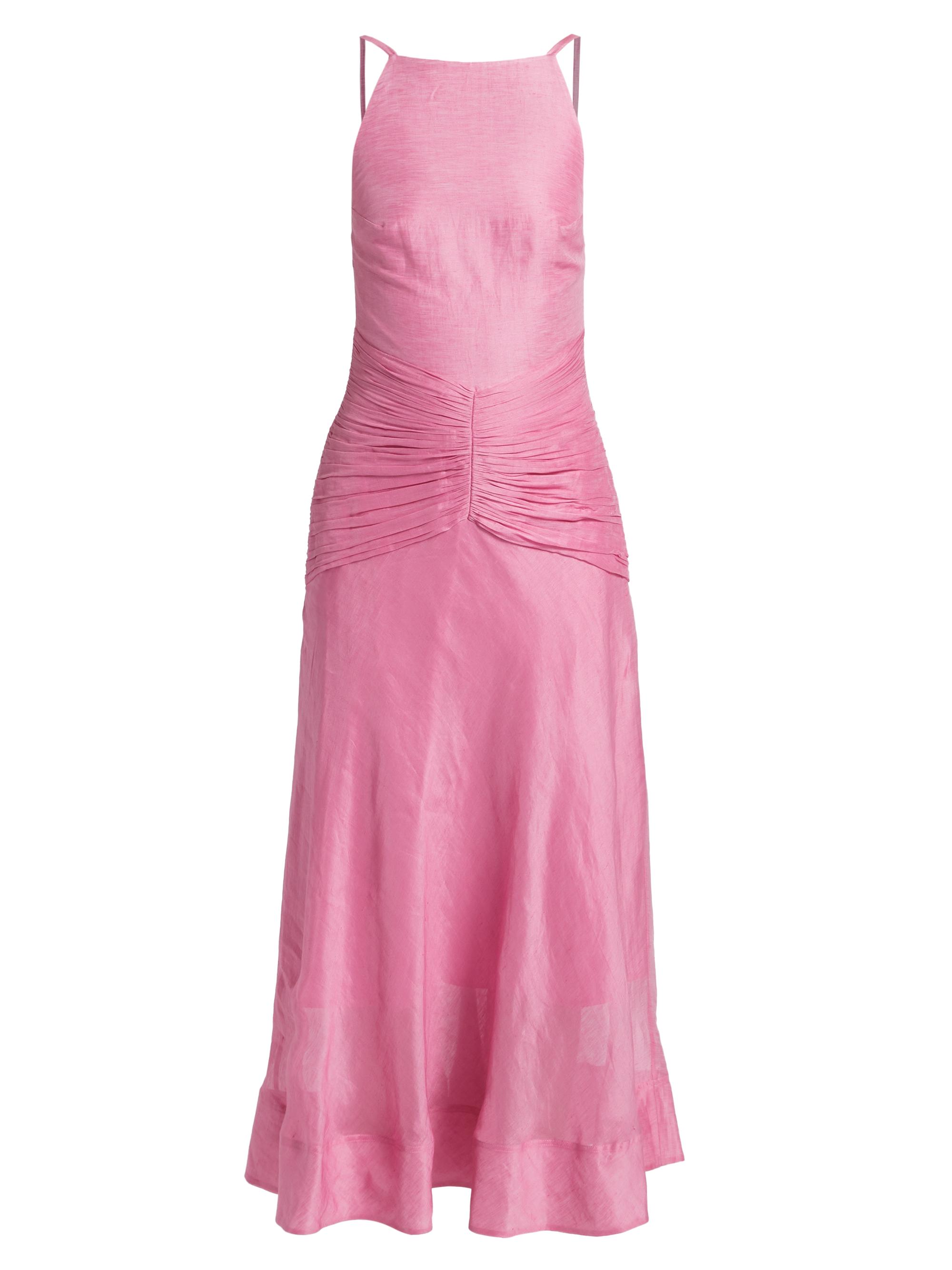 Amur Women's Kylie Ruched Midi-Dress - Prickly Pear