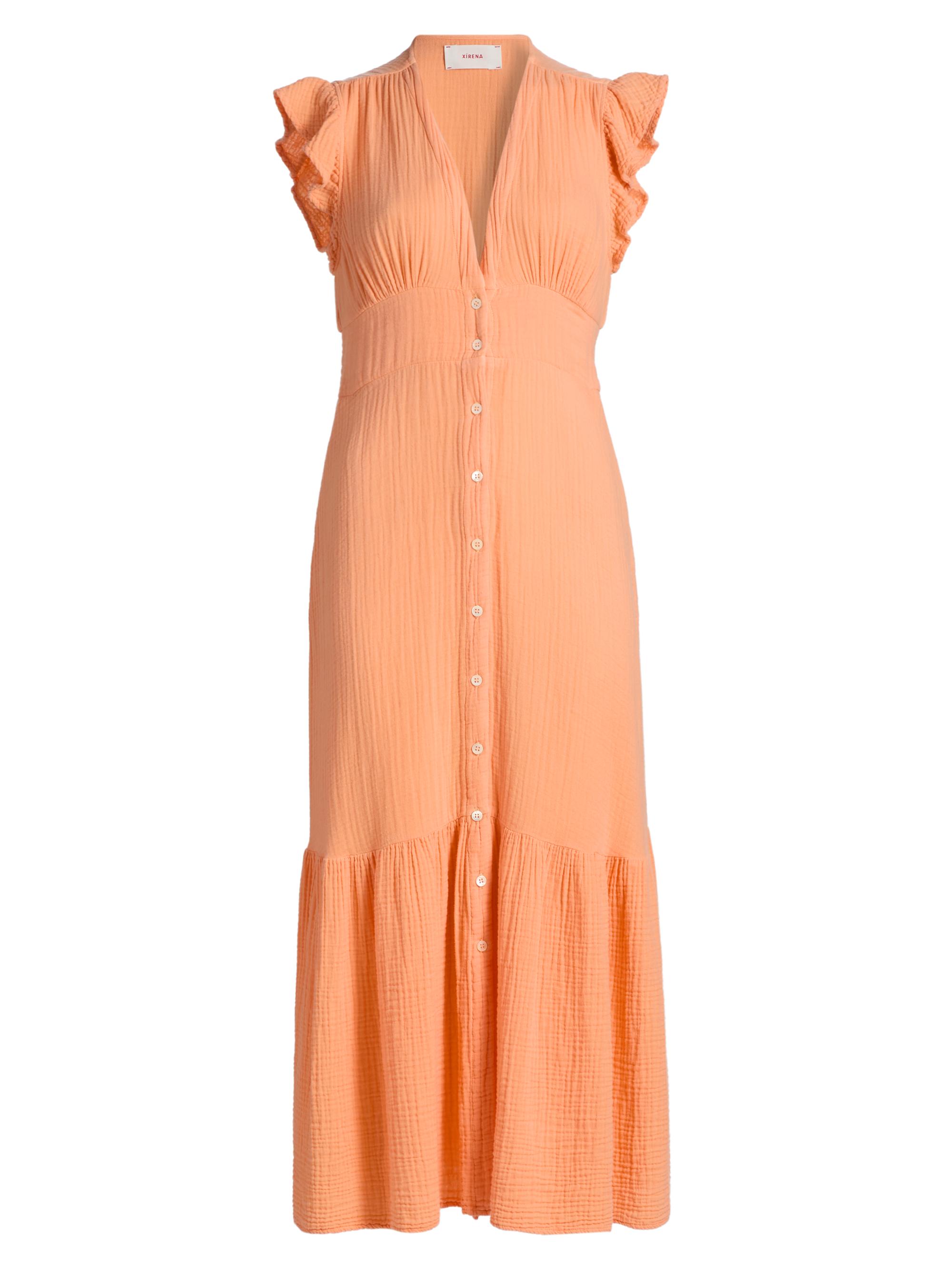 Xirena Women's Davana Cotton Button-Front Midi-Dress - Sherbet