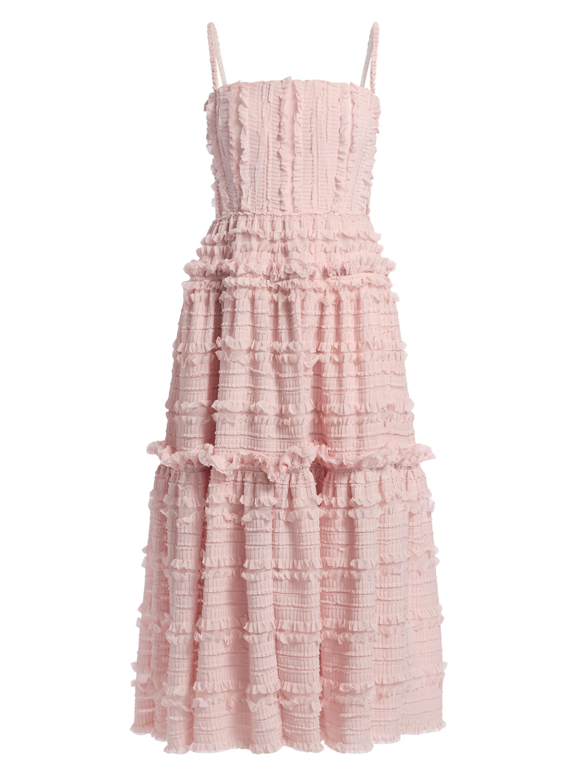 Aknvas Women's Skye Frilled Midi-Dress - Blush