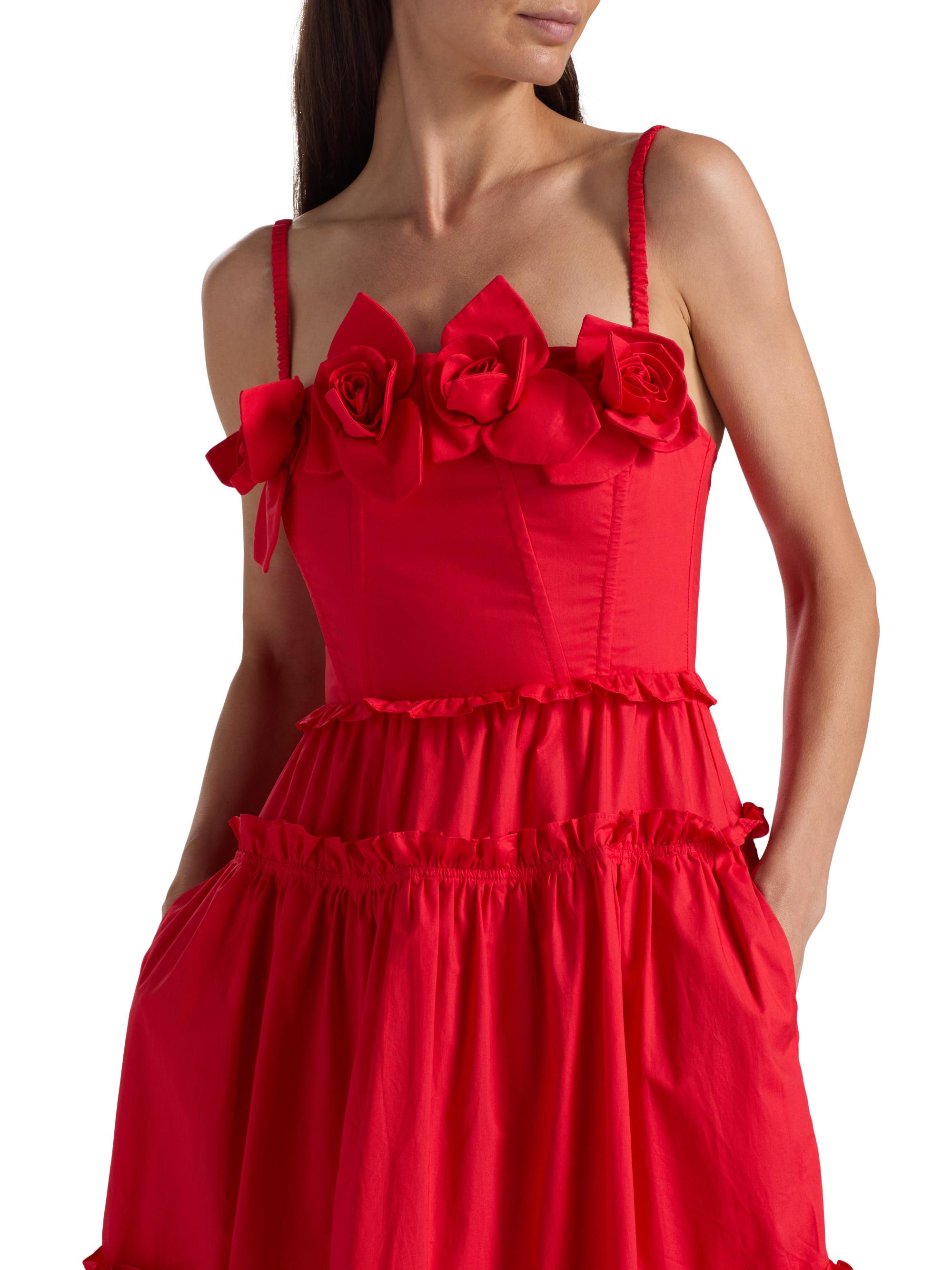 Aknvas Rach Rosette Cotton Midi-Dress | Saks Fifth Avenue