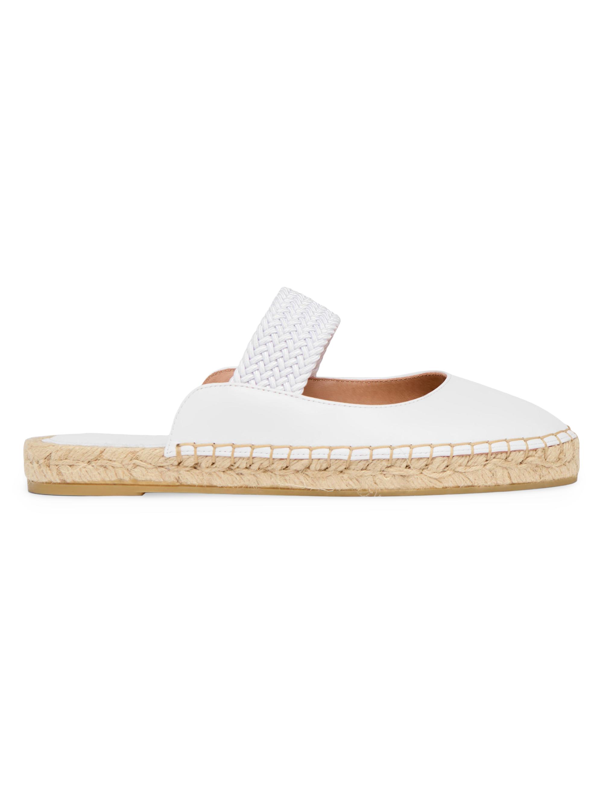 Malone Souliers Women's Siena Leather Espadrille Flats - White