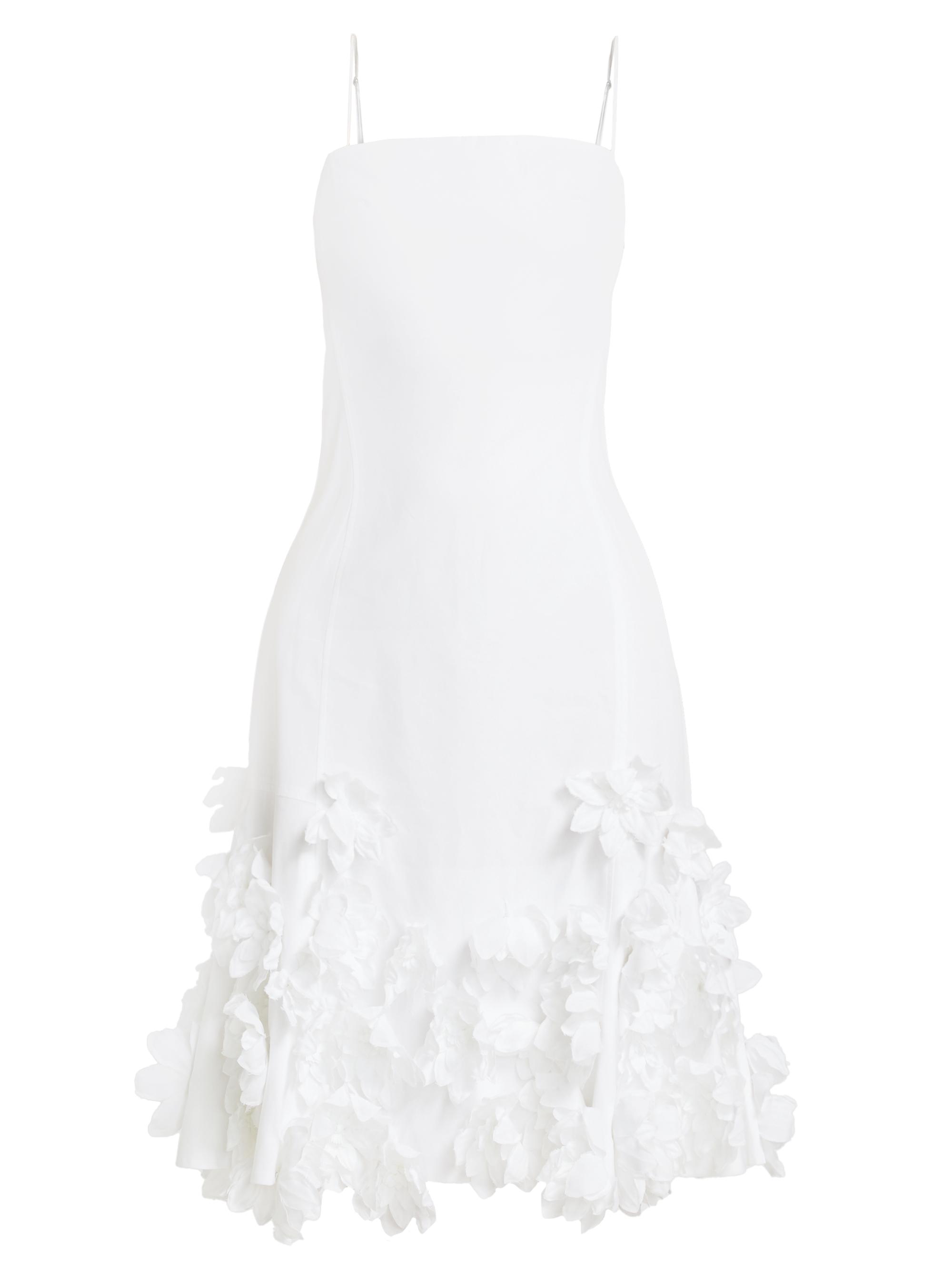 SIMKHAI Women's Bella Floral Appliqué Midi-Dress - White