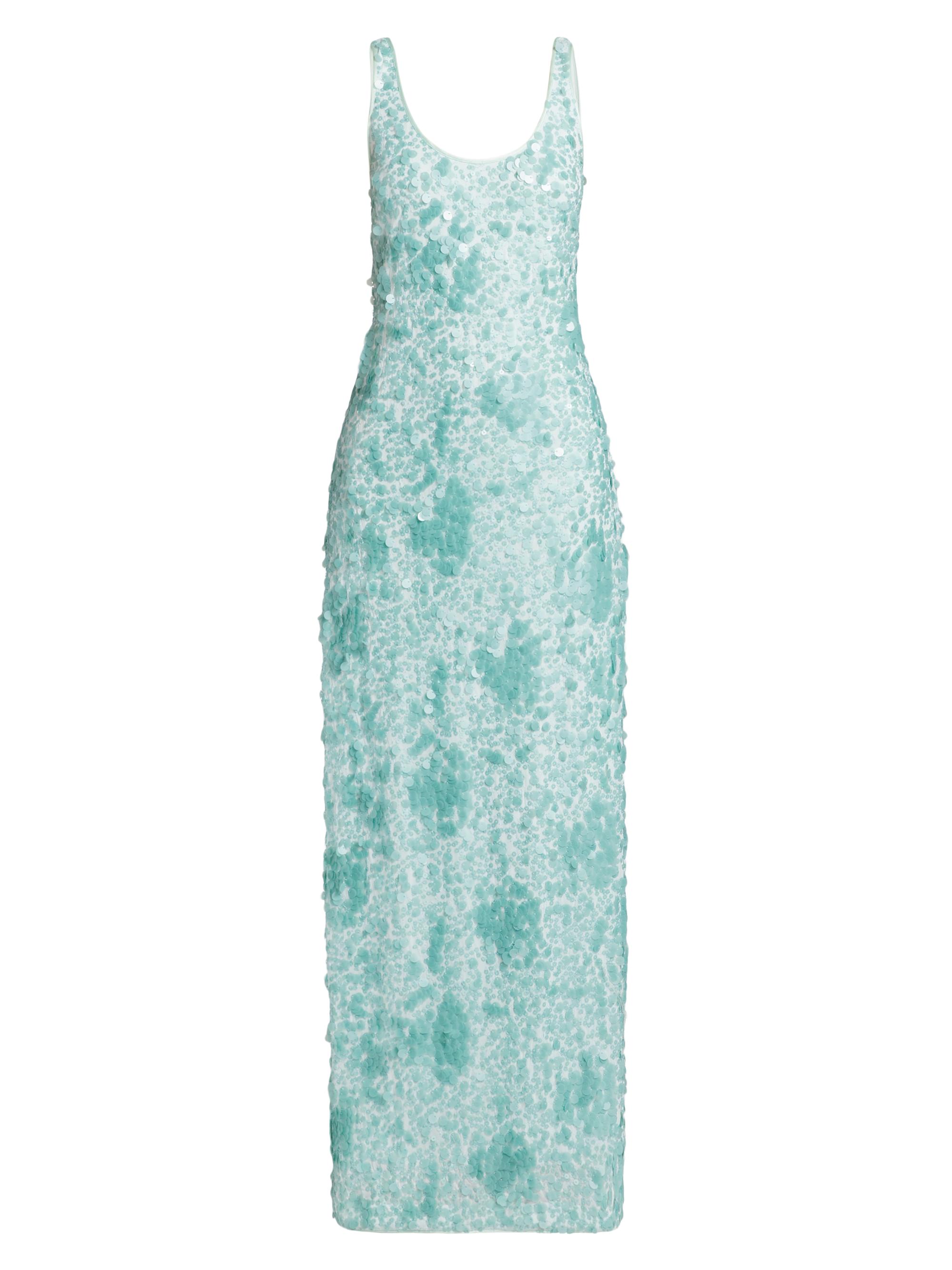 SIMKHAI Women's Bex Paillette Tank Maxi Dress - Seafoam