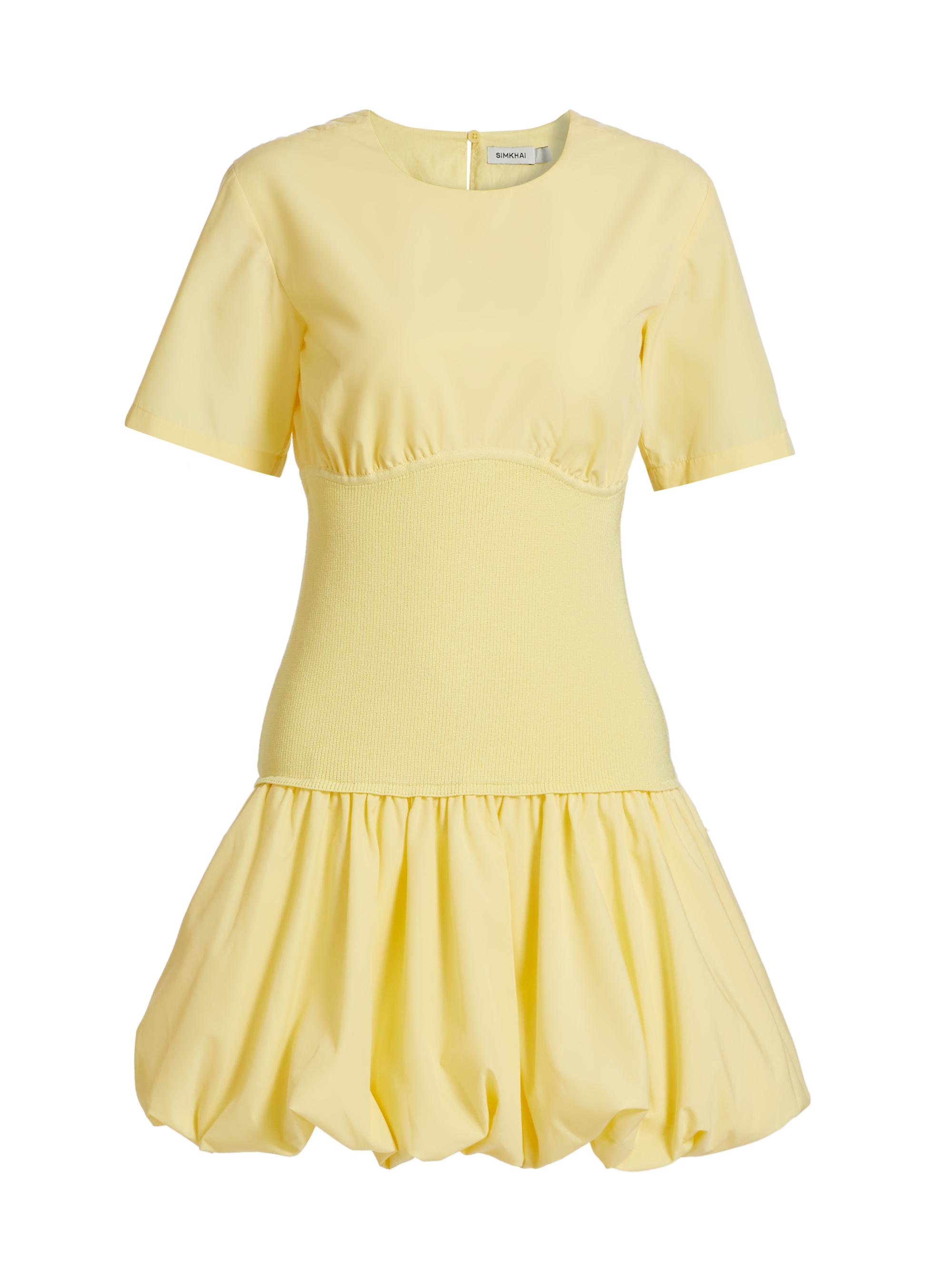 SIMKHAI Women's Libbie Bubble-Hem Minidress - Buttercream