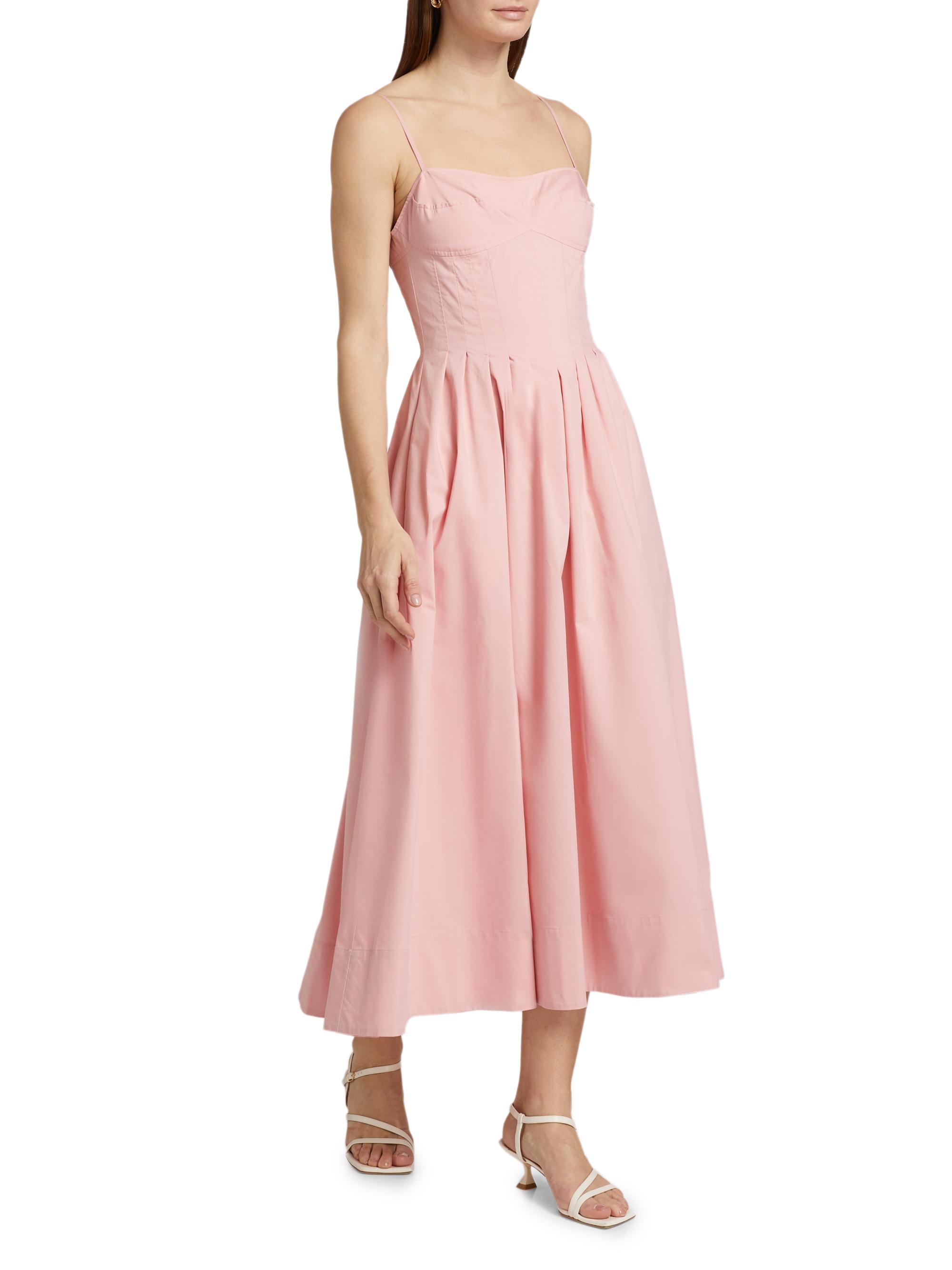 kittiya sleeveless a-line midi-dress in buttercream by simkhai SIMKHAI Kittiya Sleeveless A-line Midi-Dress