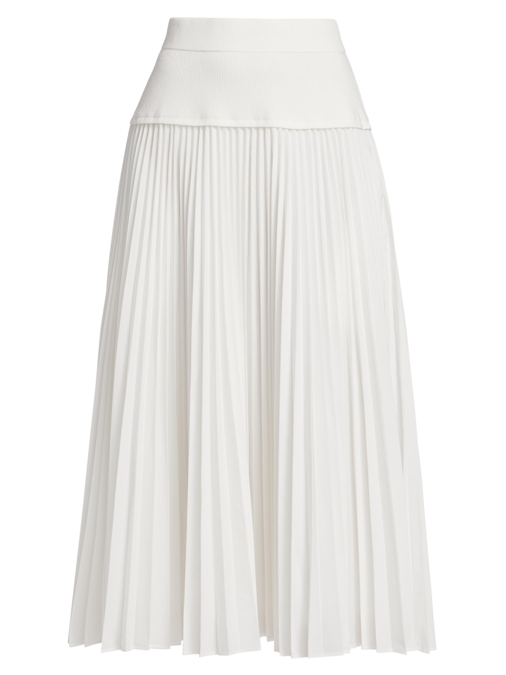 SIMKHAI Women's Stella Pleated Midi-Skirt - White