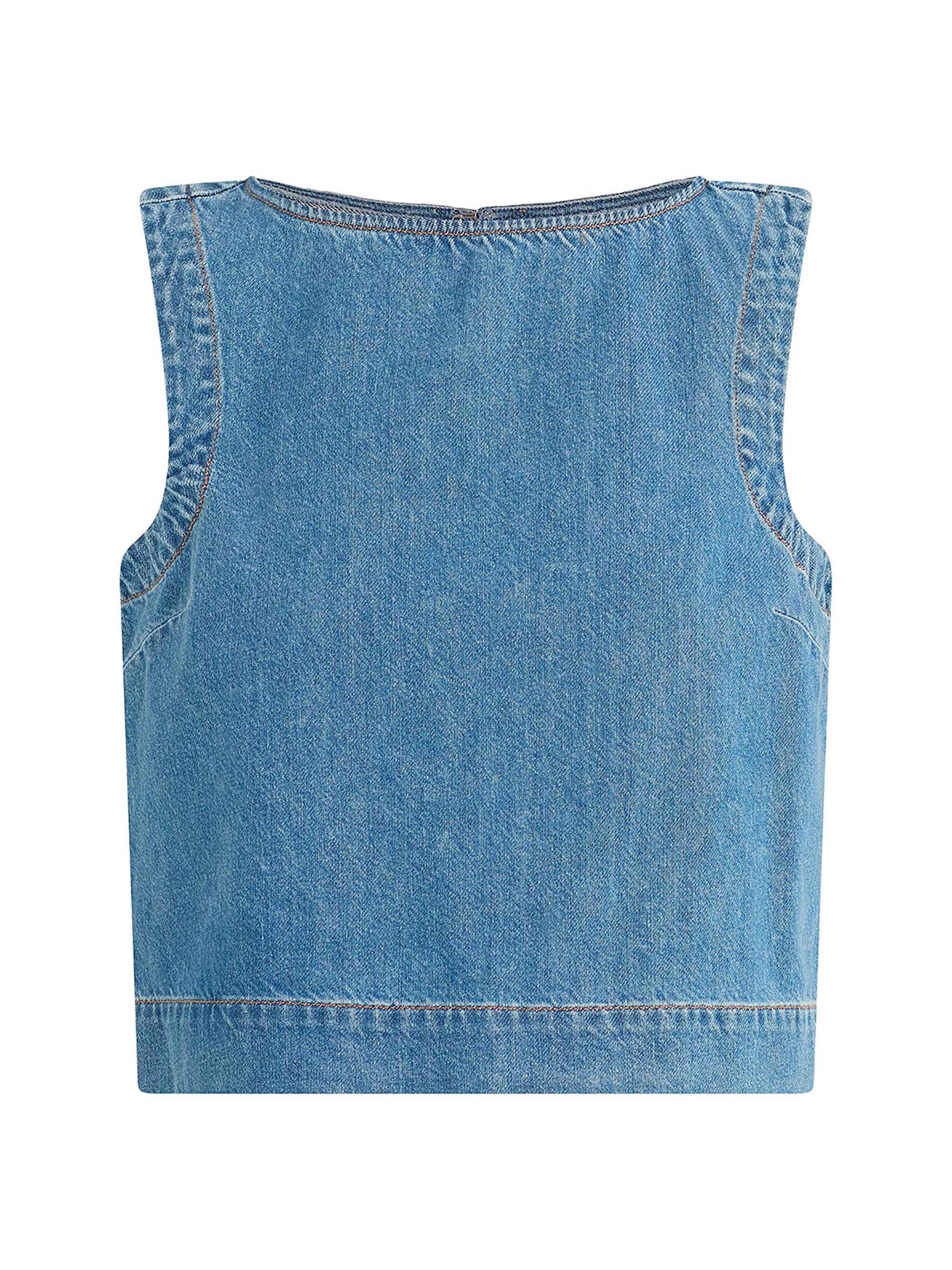 Joe's Jeans Women's The Boatneck Denim Shell Top - Revelation