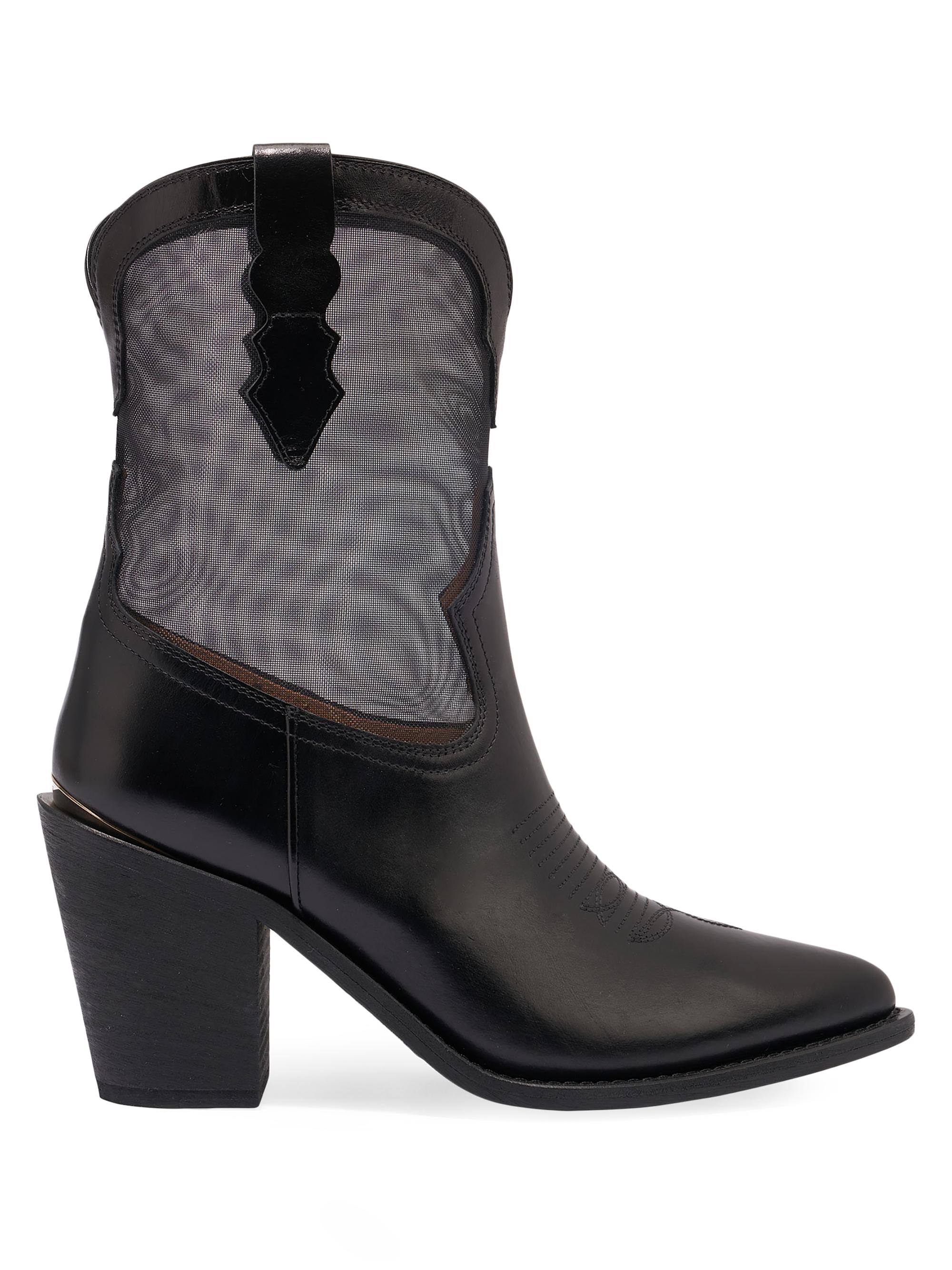 Partlow Women's 90MM Sue Mesh Booties - Nero