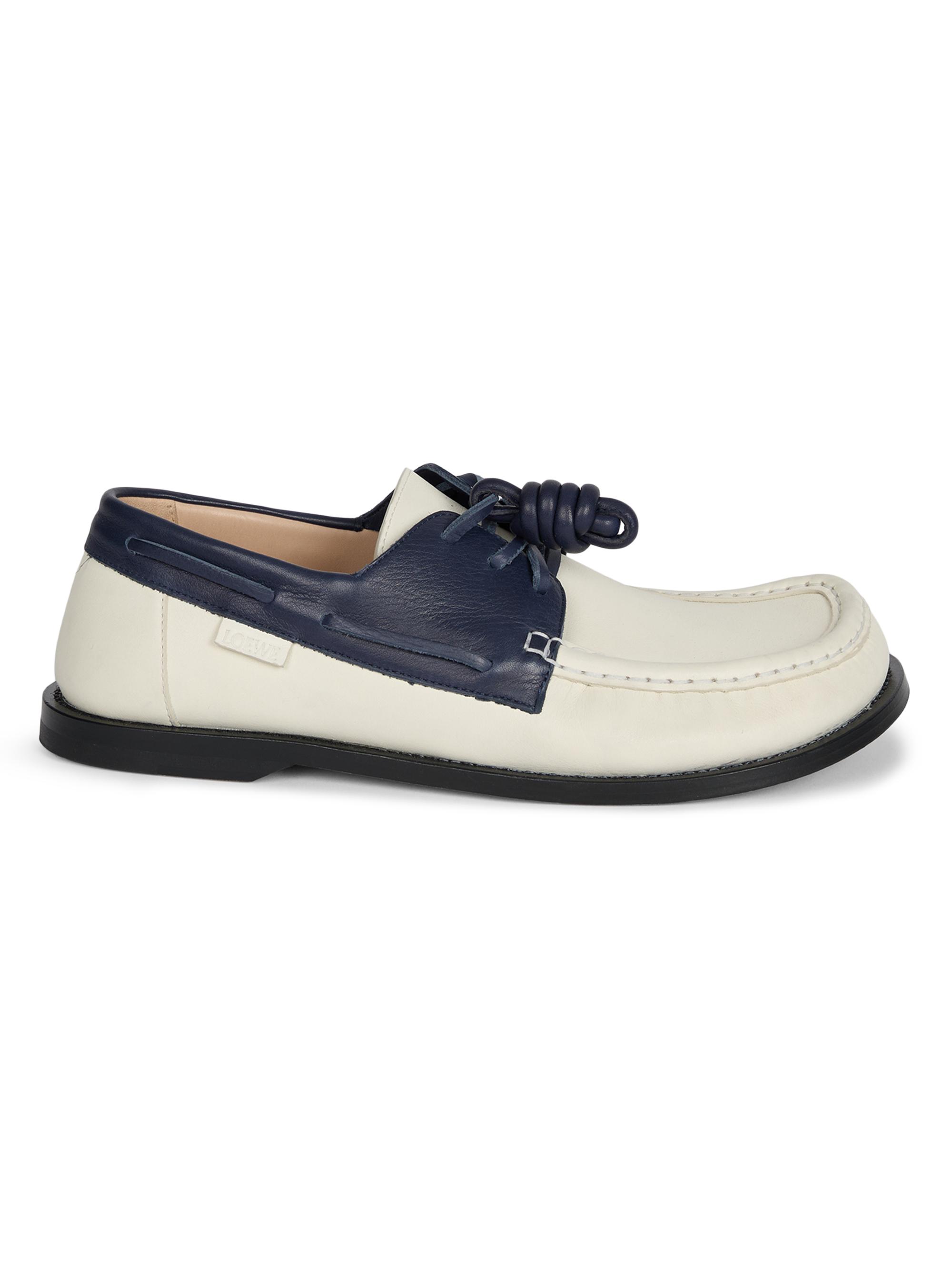 LOEWE Women's Campo Boat Shoes - Navy White