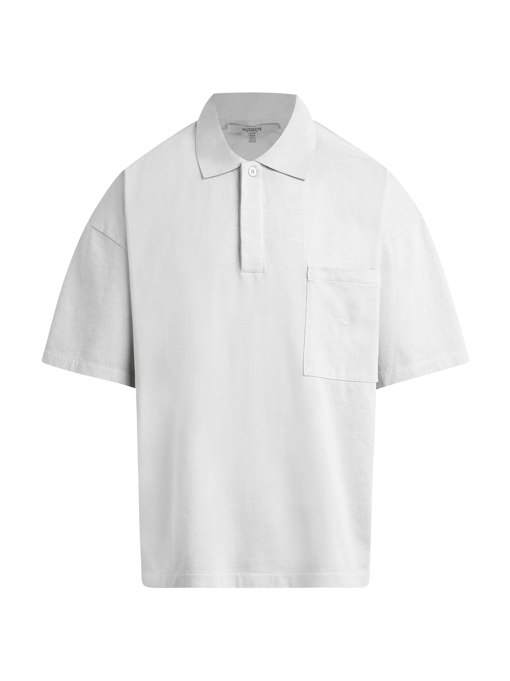Hudson Jeans Men's Heavyweight Cotton Polo Shirt - Ghost