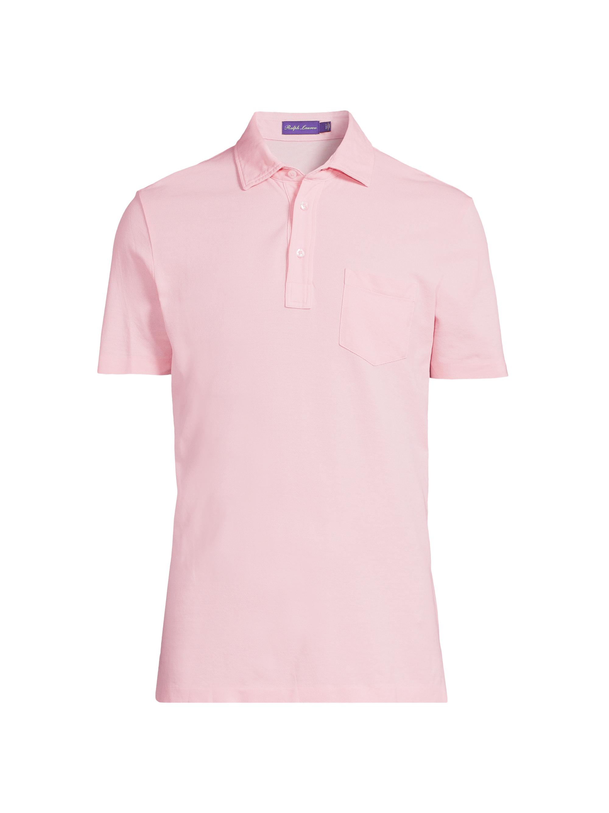 Ralph Lauren Purple Label Men's Custom-Slim-Fit Washed Piqué Polo Shirt - Soft Pink