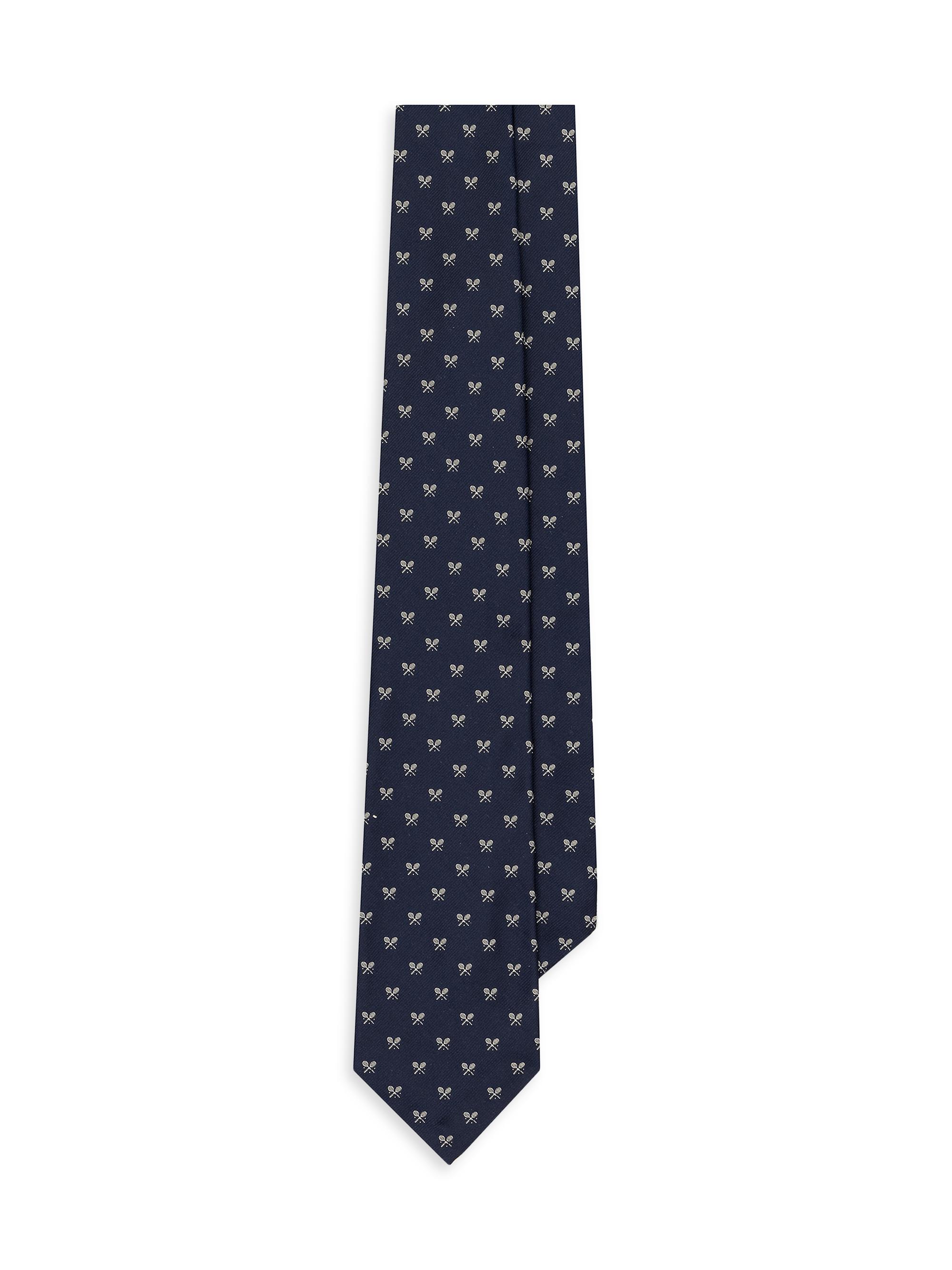 Ralph Lauren Purple Label Men's Racquet Silk Tie - Navy