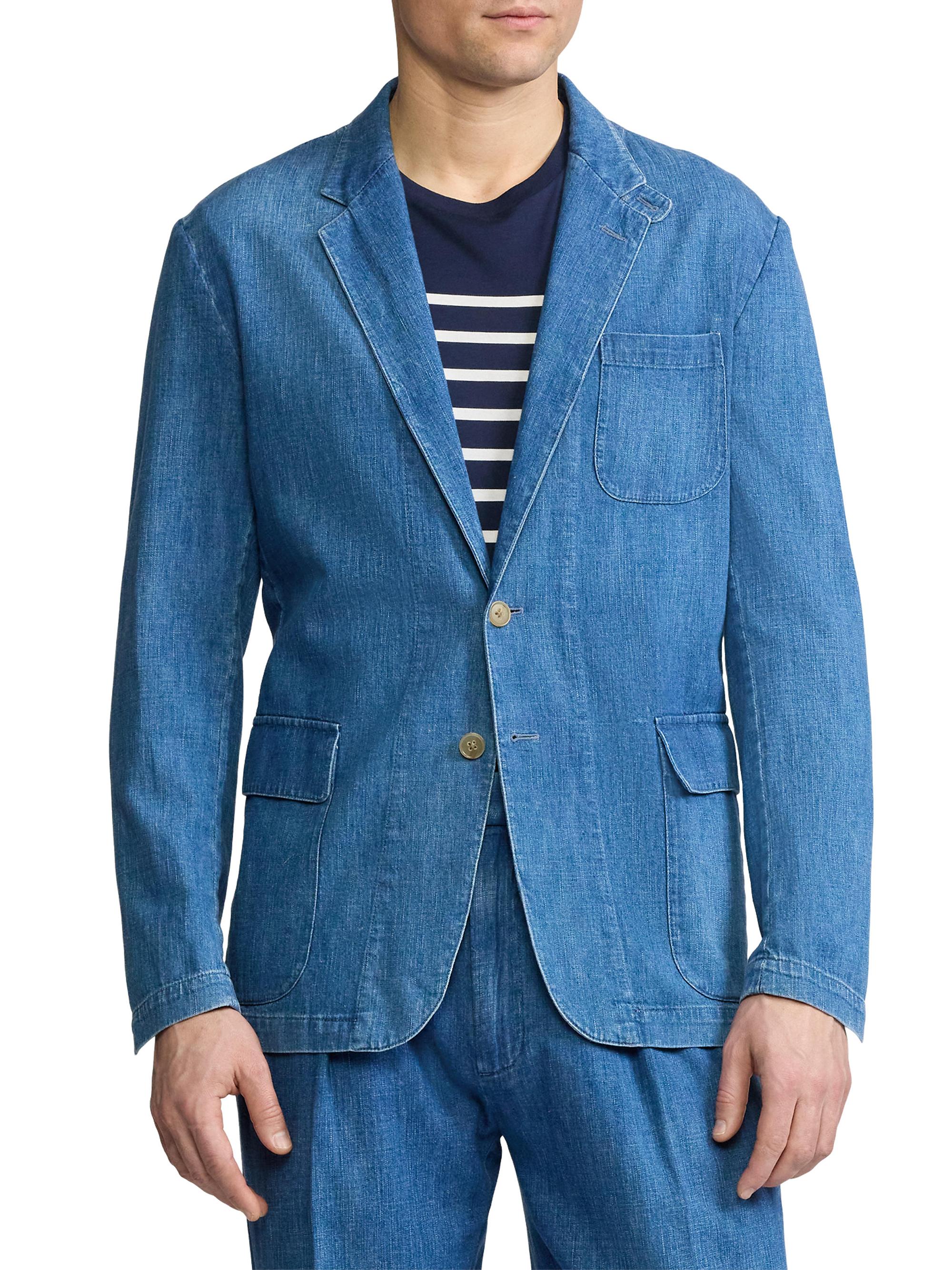 POLO RALPH LAUREN デニムテーラードジャケット インディゴ 40 ポロ ラルフローレン POLO RALPH LAUREN テーラードジャケット デニム