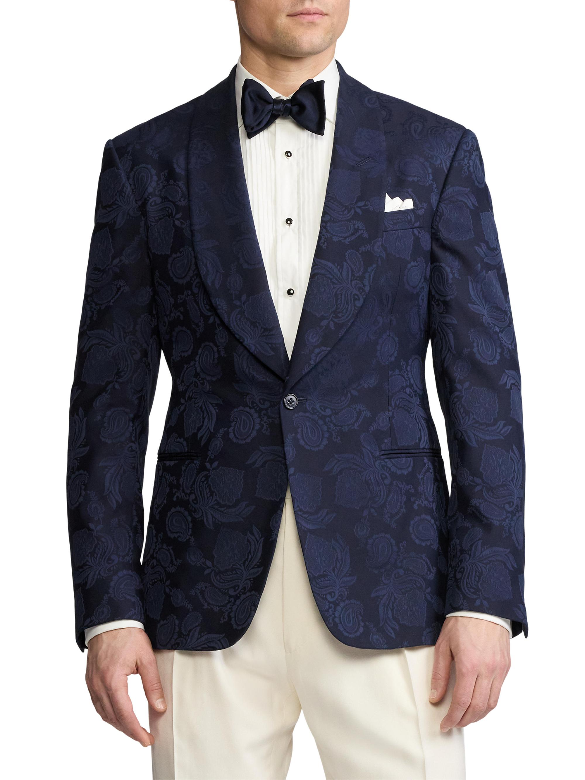 Ralph Lauren Purple Label Kent Hand-Tailored Paisley Jacket | Saks