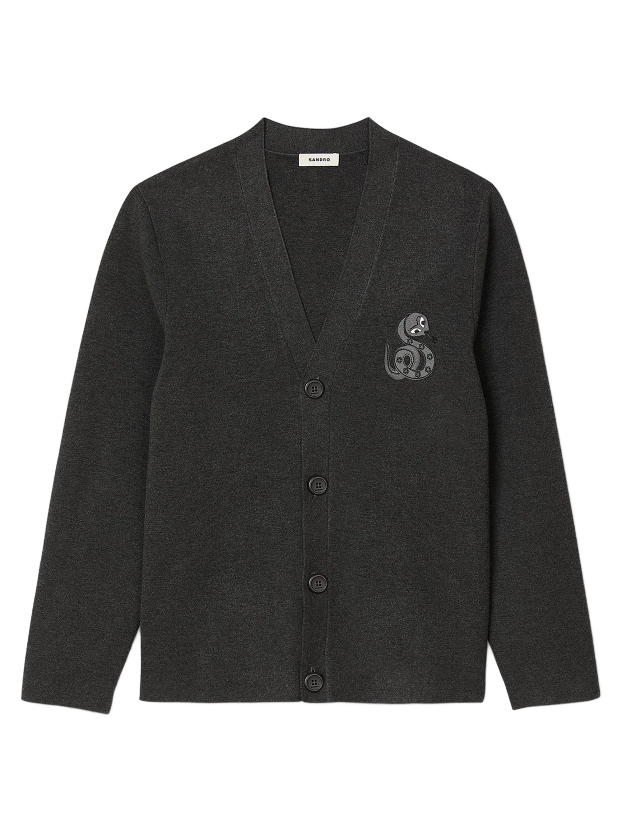 Sandro Men's Snake Cardigan - Black