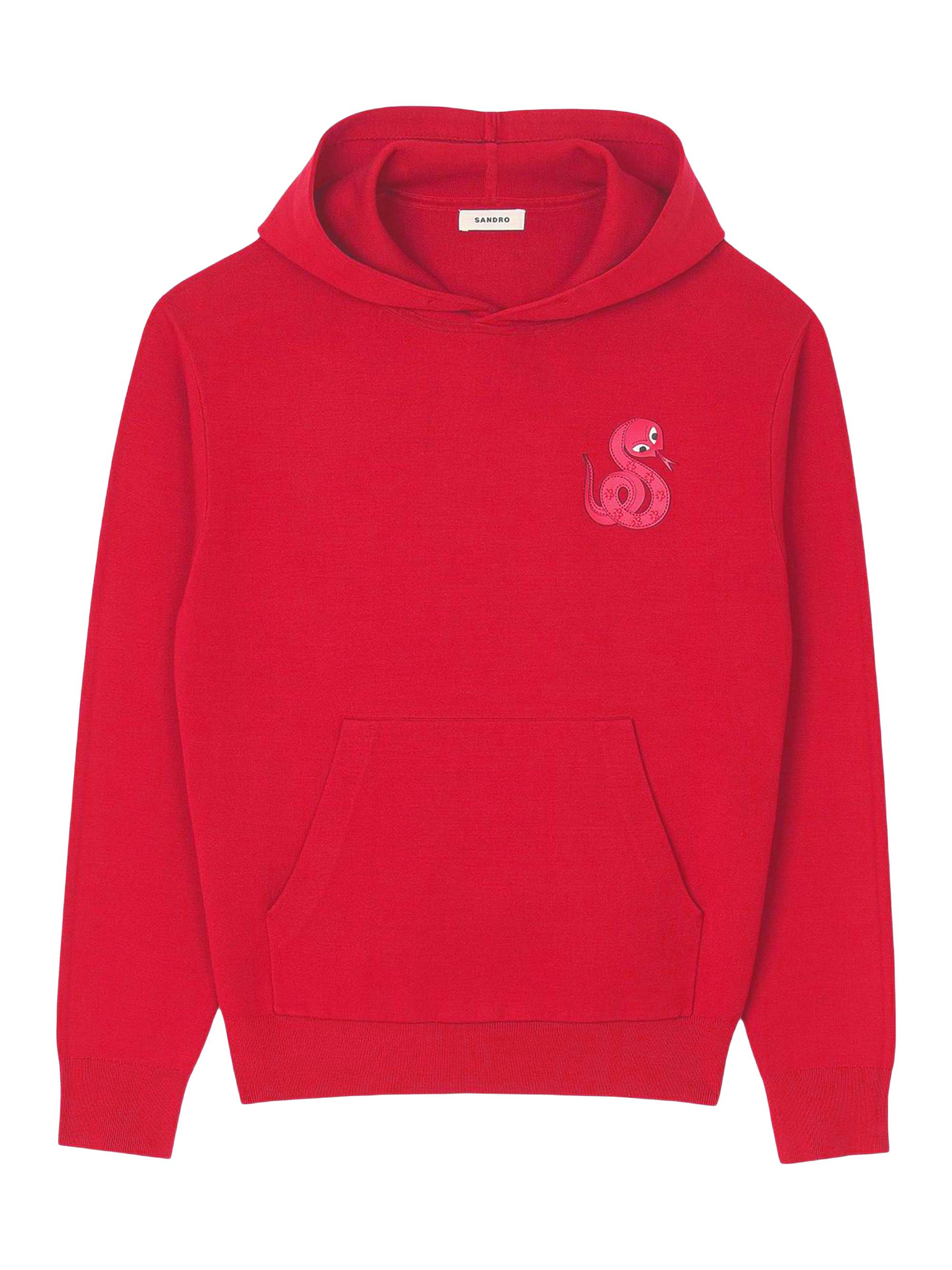 Sandro Men's Snake Hoodie - Red