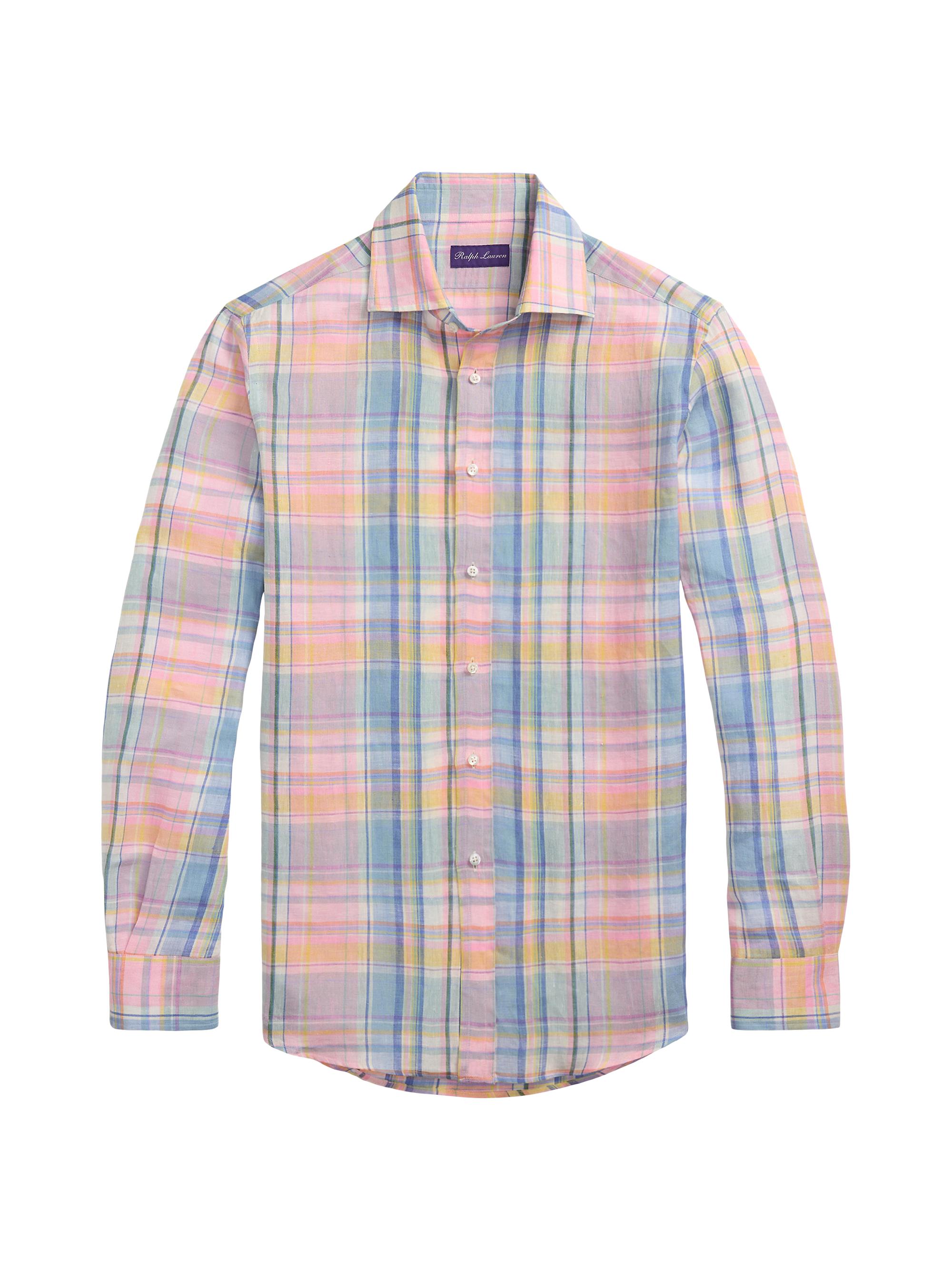 Ralph Lauren Purple Label リネンシャツ 長袖 高級 Ralph Lauren Purple Label リネンシャツ | ブルー | FARFETCH JP