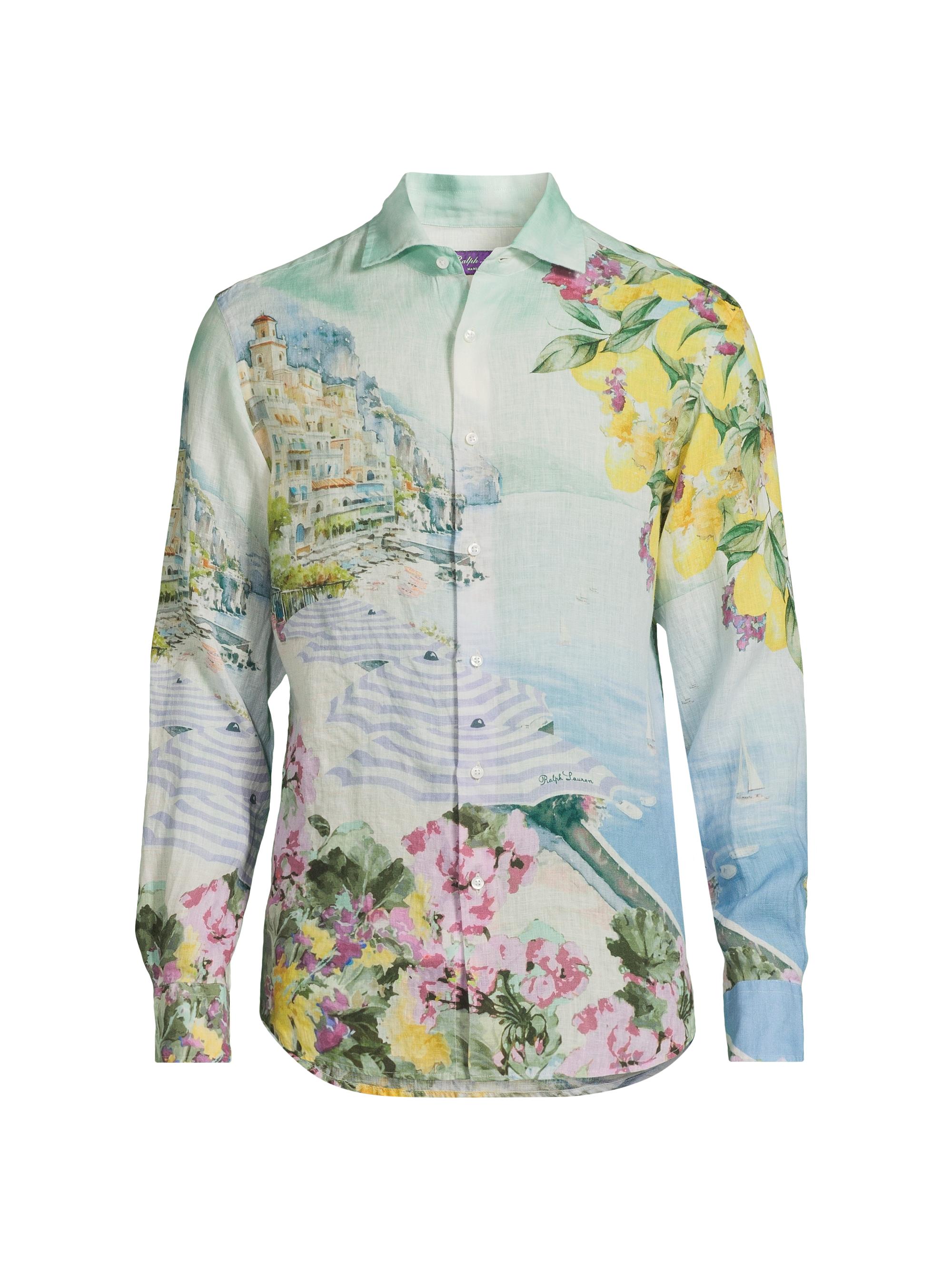 Ralph Lauren purple label リネンシャツ イタリア製 Ralph Lauren Purple Label リネンシャツ | ブルー | FARFETCH JP