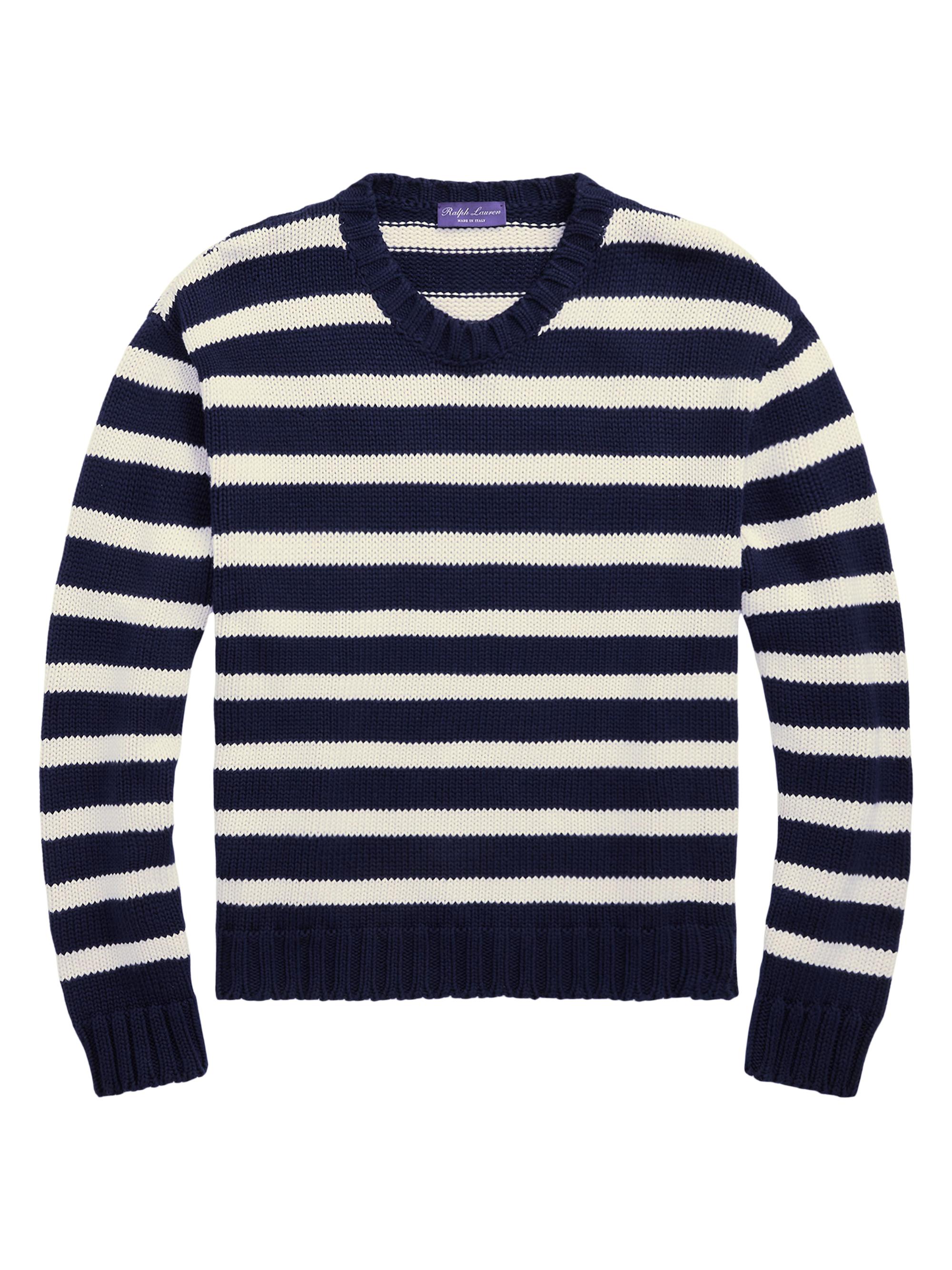 RALPH LAUREN PURPLE LABELサーマルニットMサイズ Ralph Lauren Purple Label Striped Classic-Fit Cotton