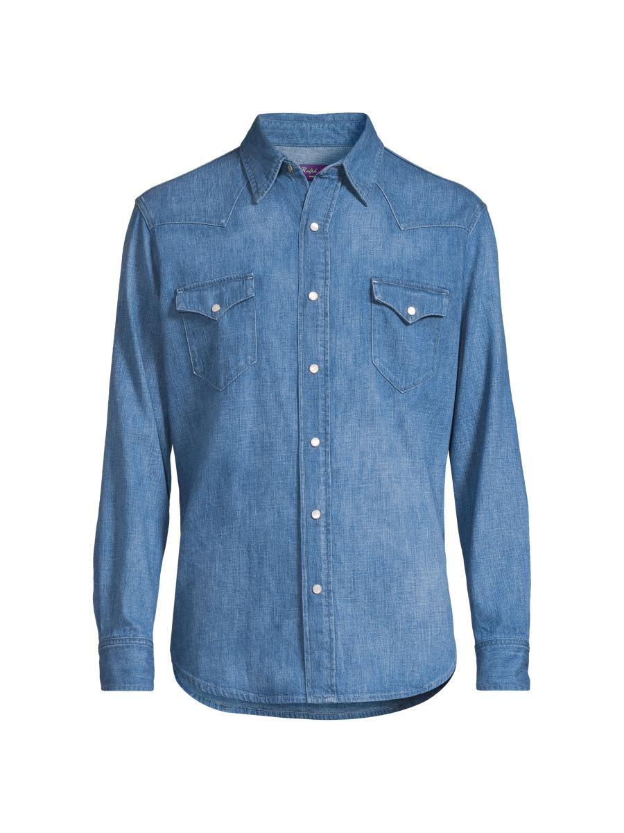 Ralph Lauren Purple Label Western Cotton-Linen Shirt | Saks