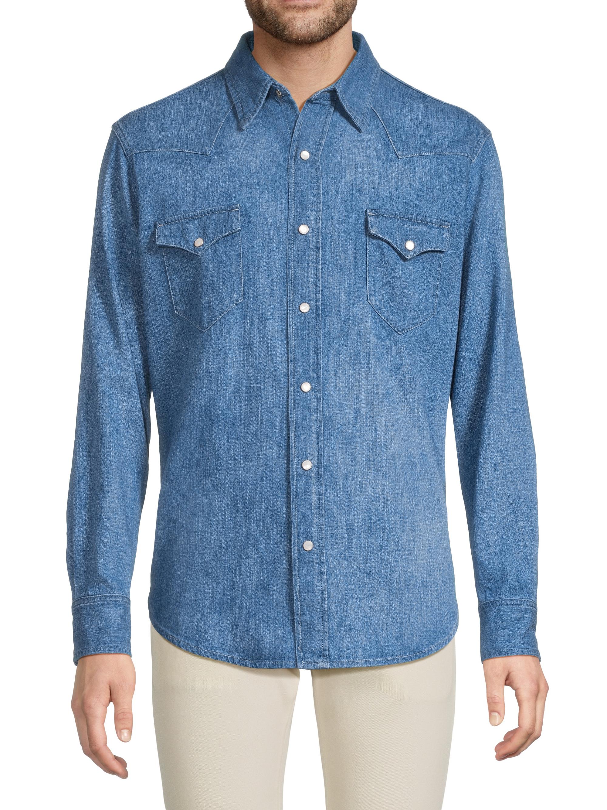 Ralph Lauren Purple Label Western Cotton-Linen Shirt | Saks Fifth