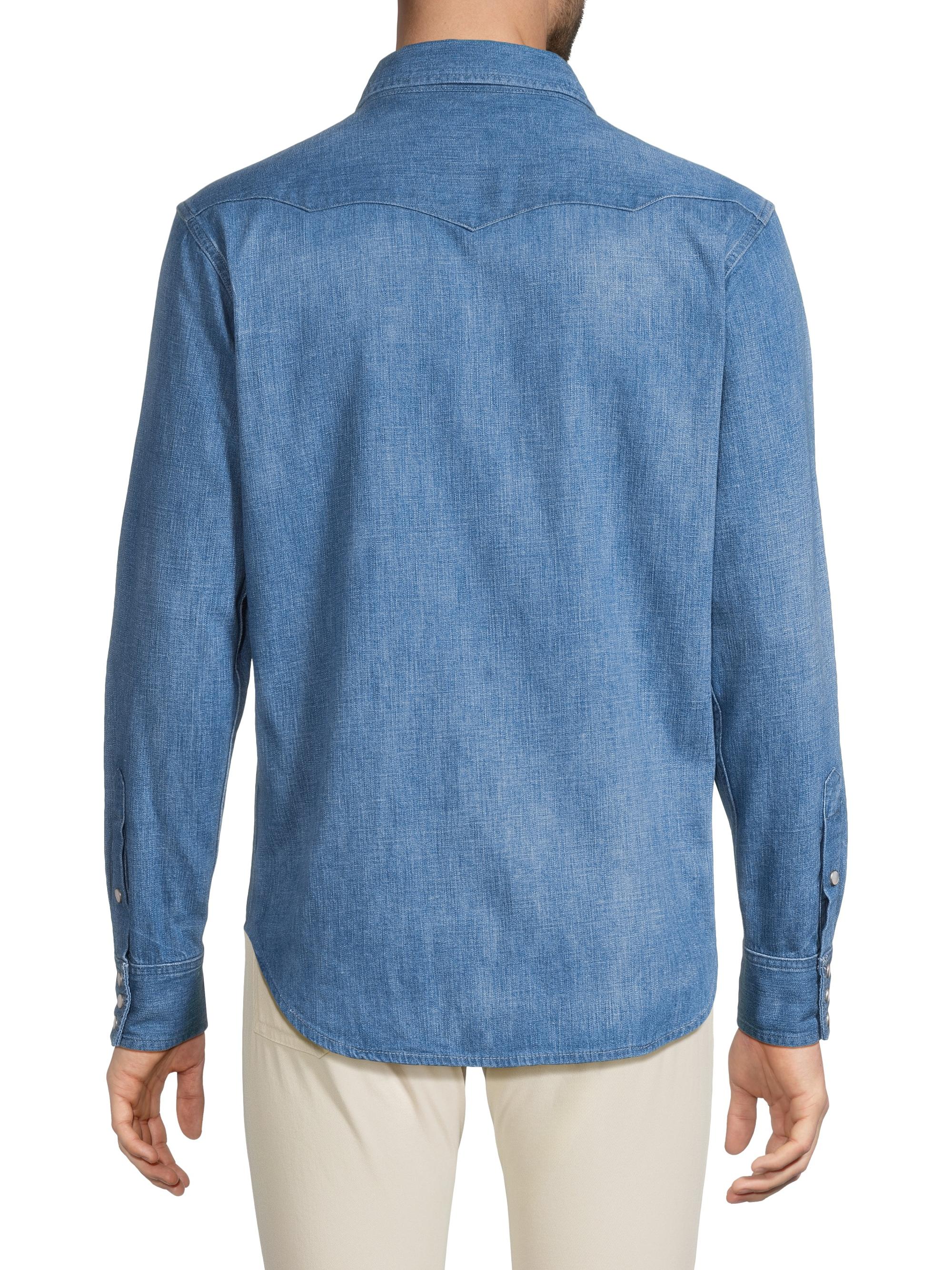 Ralph Lauren Purple Label Western Cotton-Linen Shirt | Saks Fifth