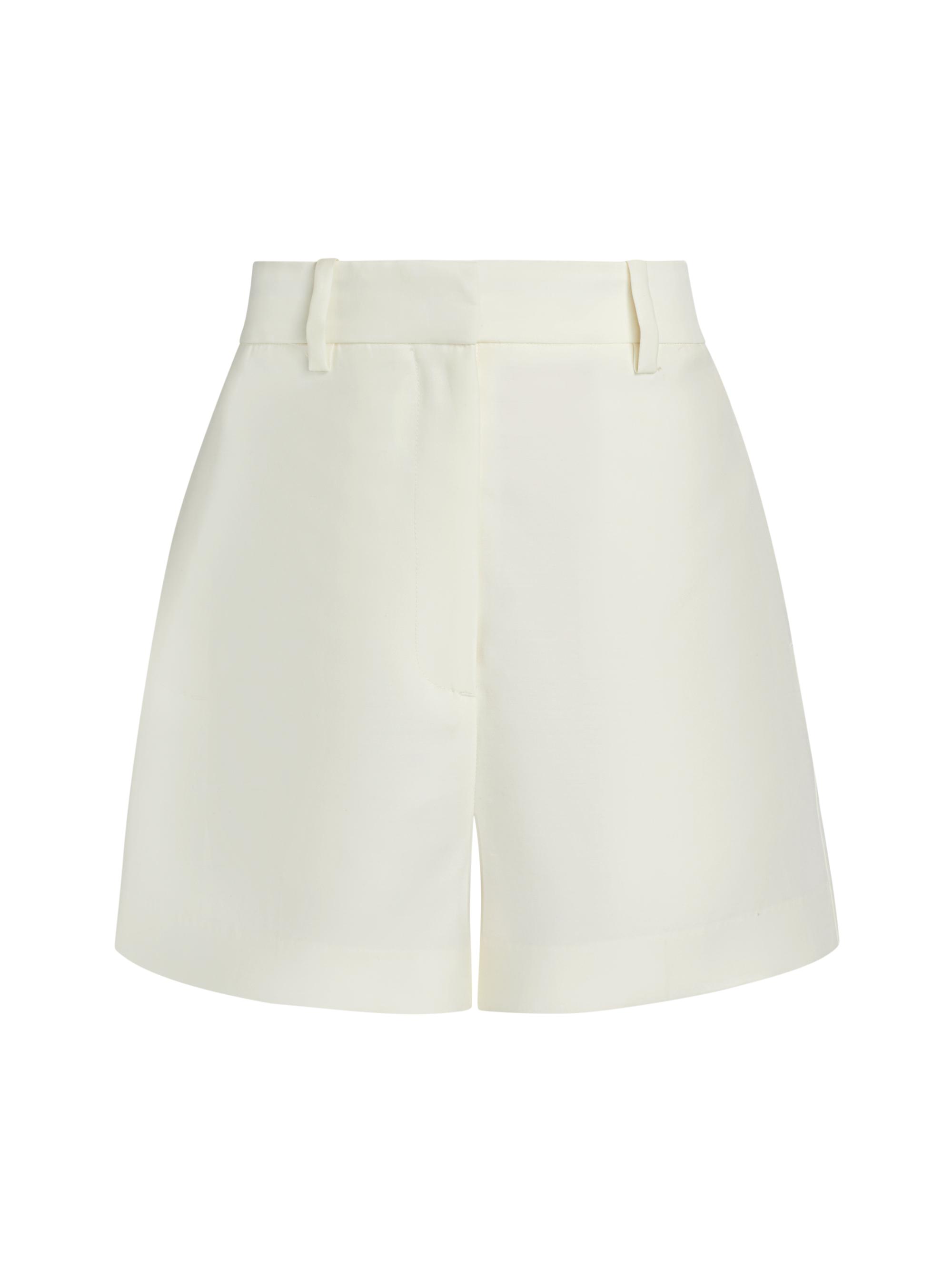Heirlome Women's Pilar Silk & Wool Woven Faille High-Waisted Shorts -